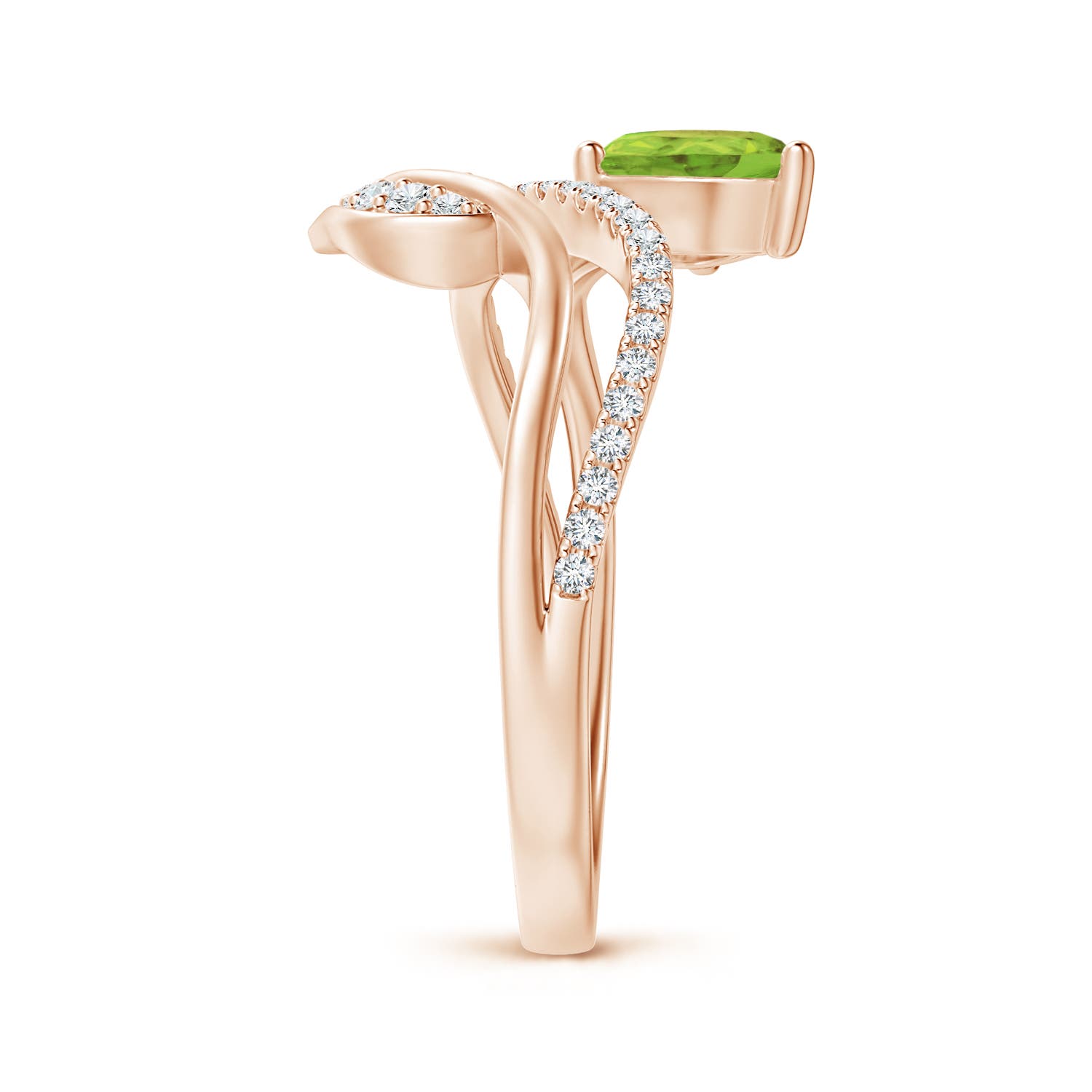 AA - Peridot / 0.92 CT / 14 KT Rose Gold