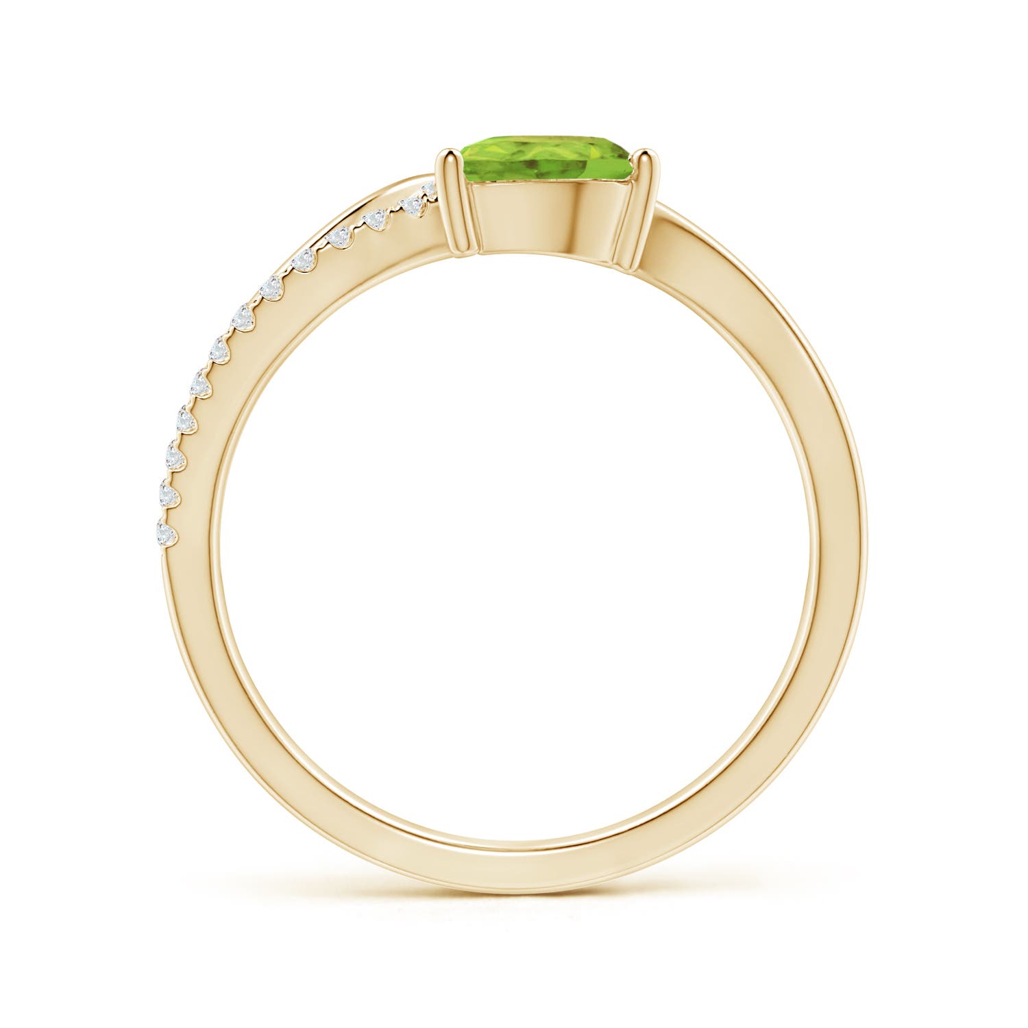 AA - Peridot / 0.92 CT / 14 KT Yellow Gold