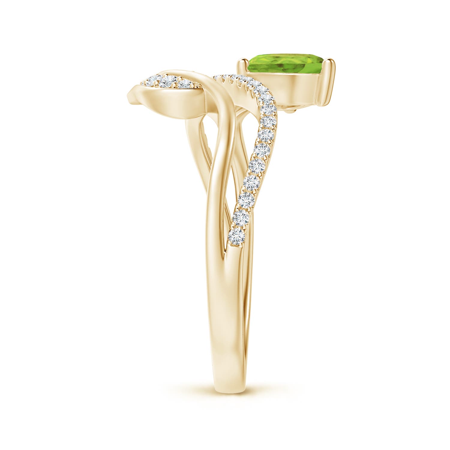 AA - Peridot / 0.92 CT / 14 KT Yellow Gold