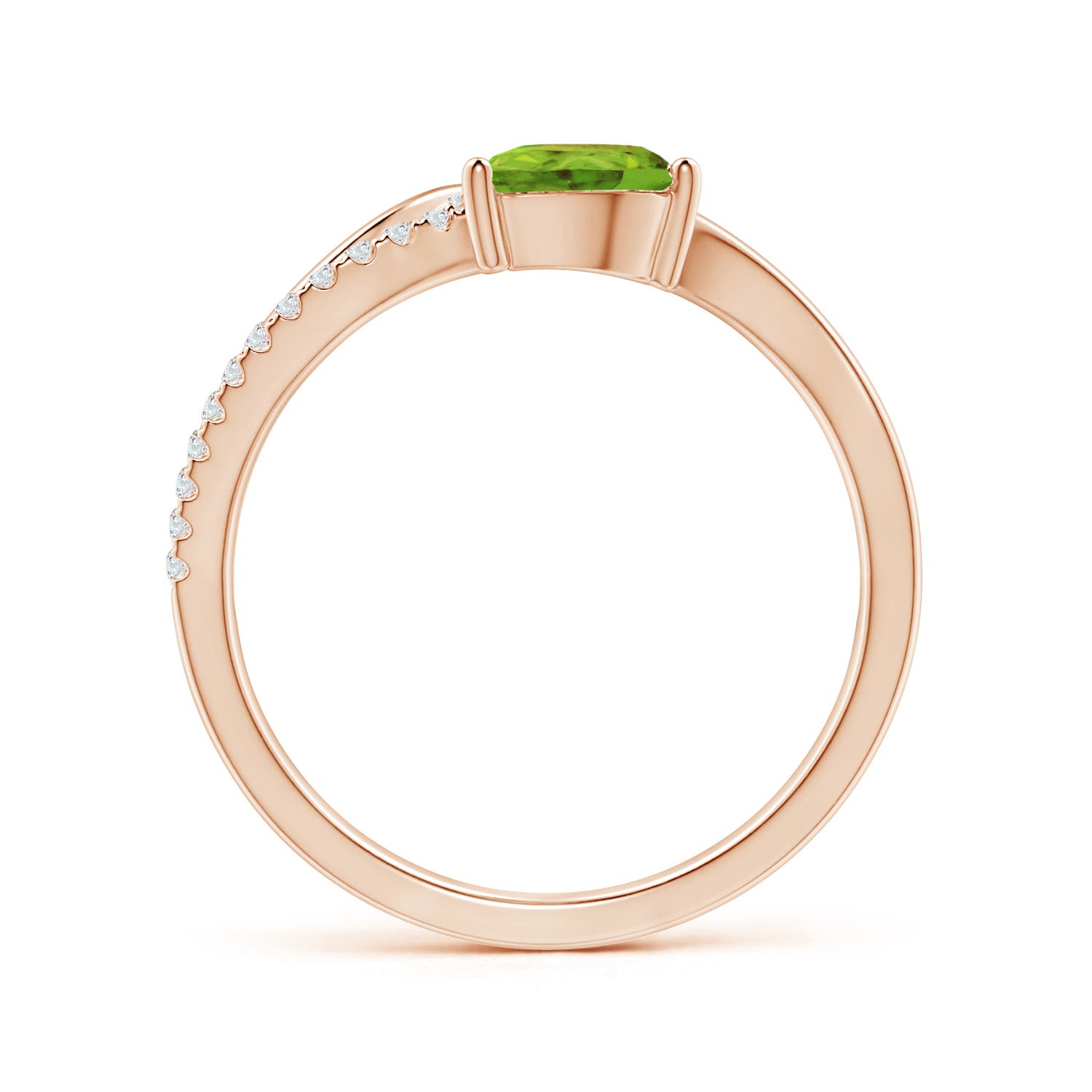 AAA - Peridot / 0.92 CT / 14 KT Rose Gold