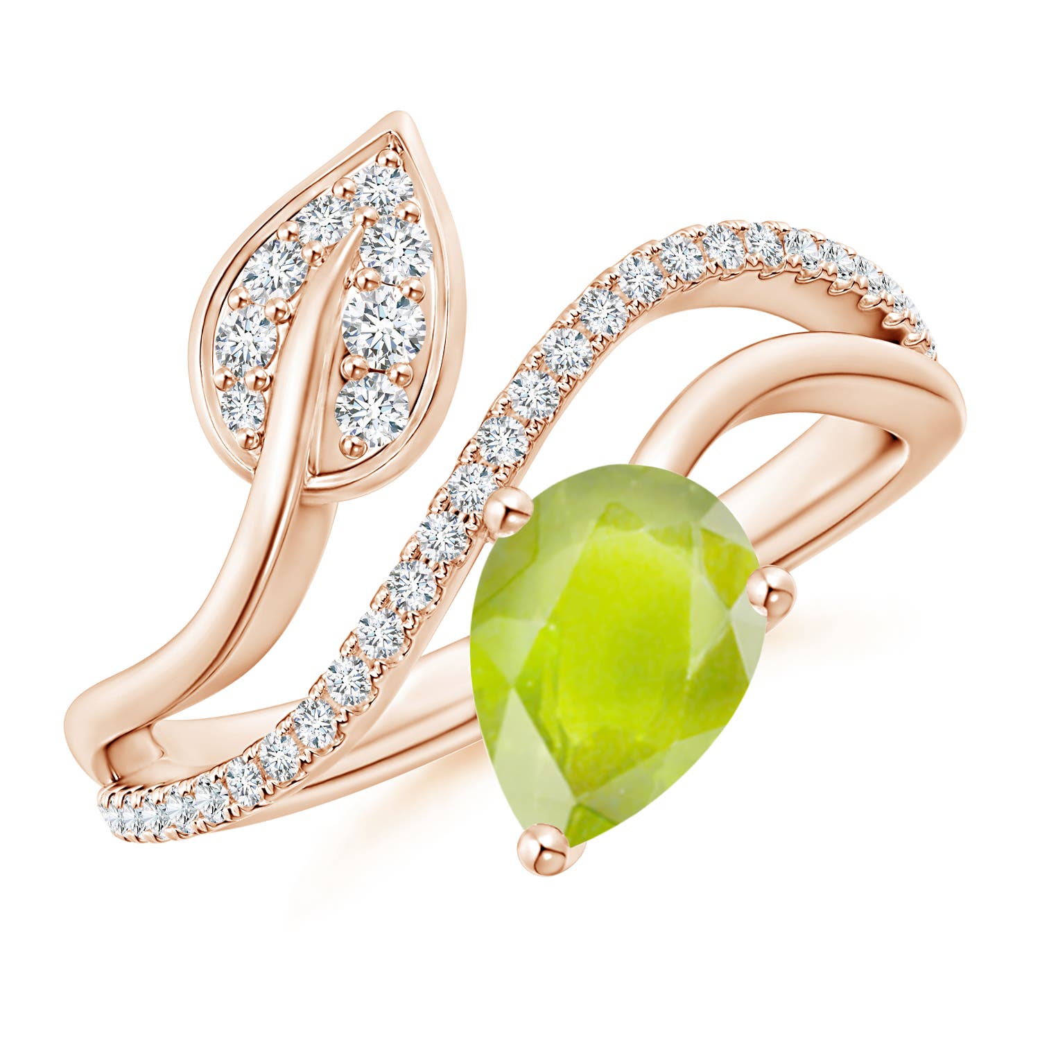 A - Peridot / 1.35 CT / 14 KT Rose Gold