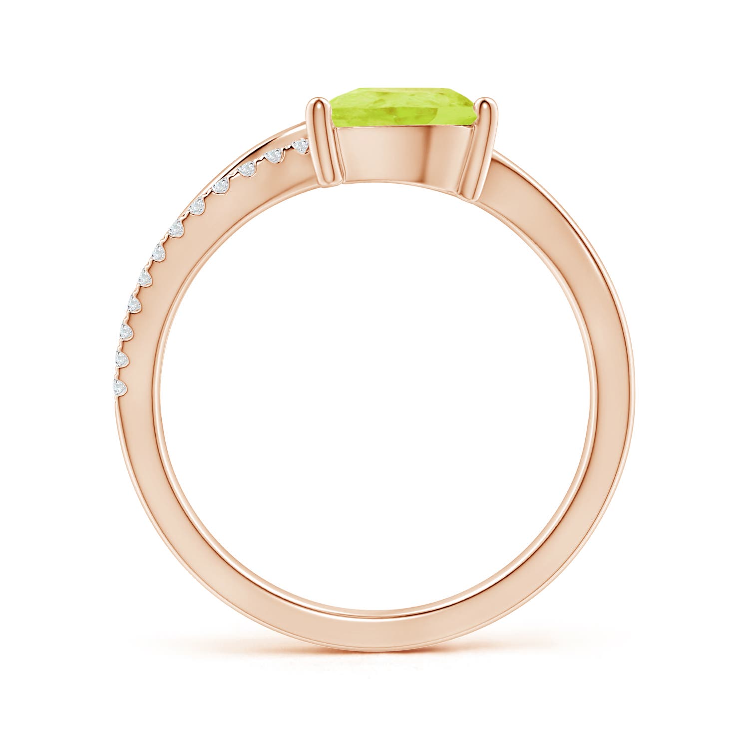 A - Peridot / 1.35 CT / 14 KT Rose Gold