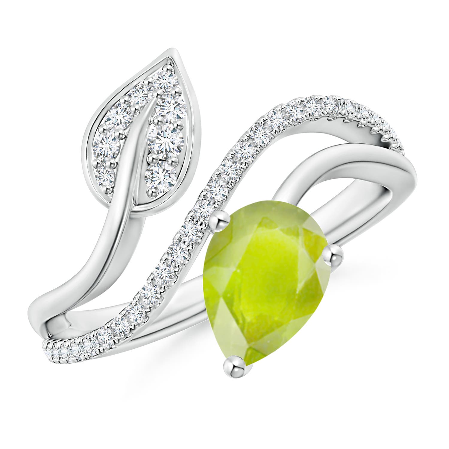 A - Peridot / 1.35 CT / 14 KT White Gold