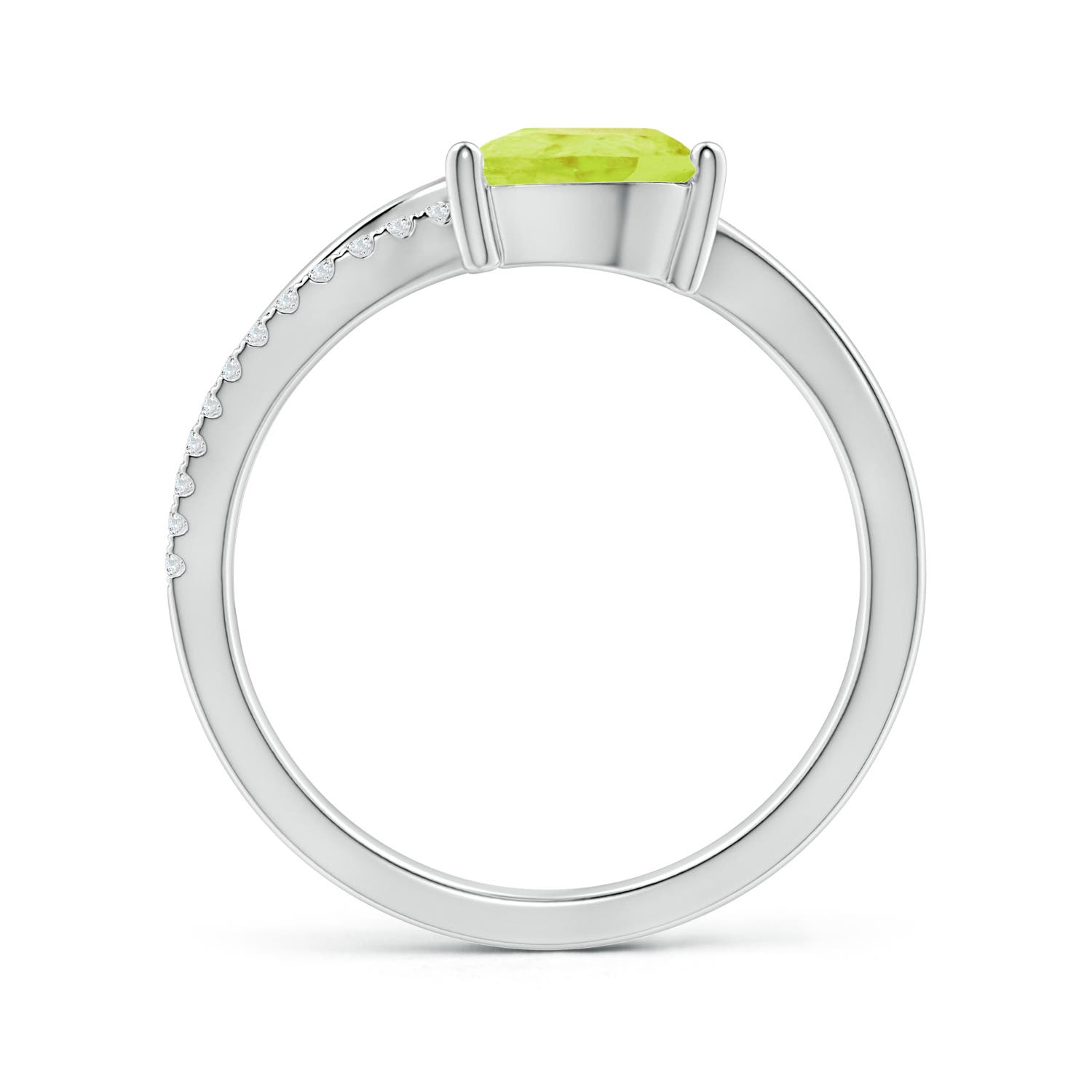 A - Peridot / 1.35 CT / 14 KT White Gold