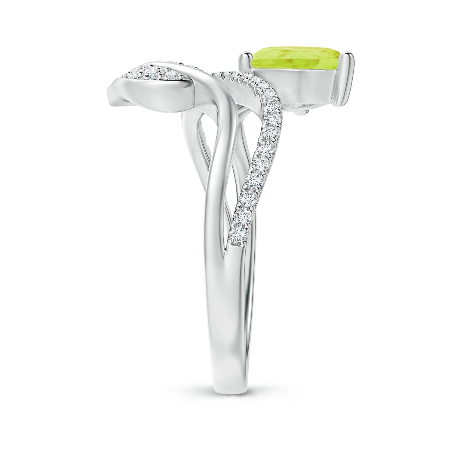 A - Peridot / 1.35 CT / 14 KT White Gold