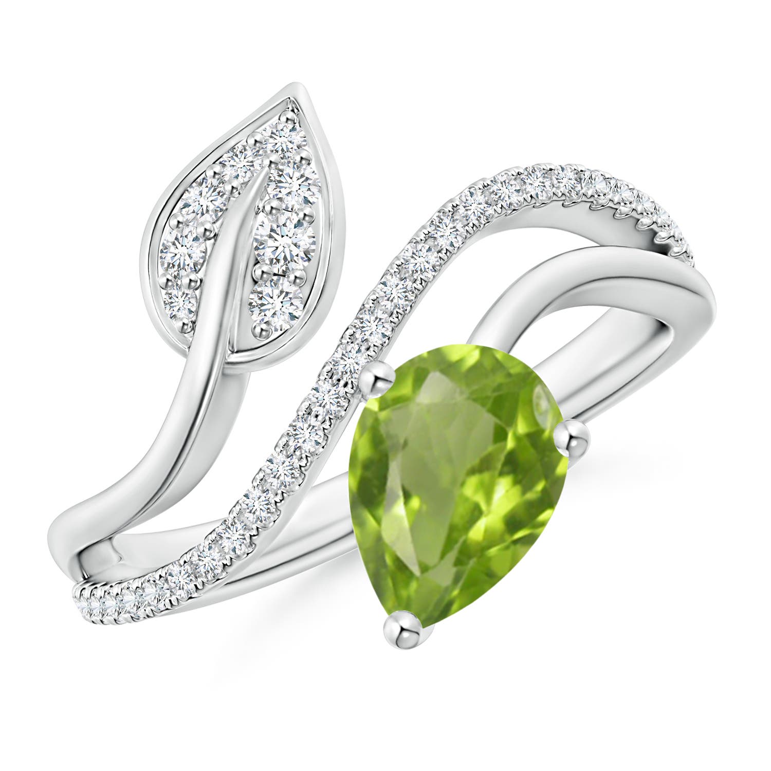 AA - Peridot / 1.35 CT / 14 KT White Gold