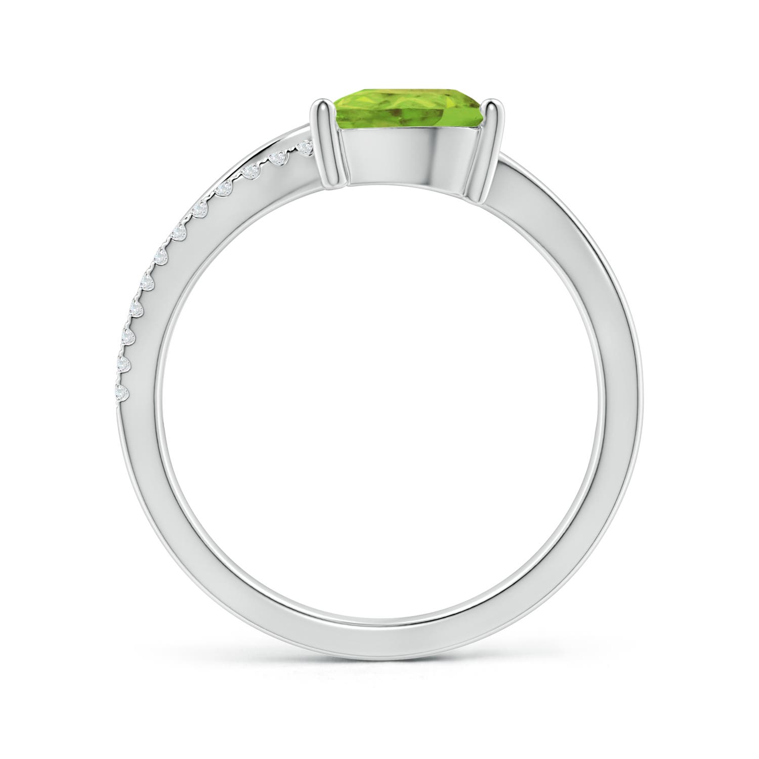 AA - Peridot / 1.35 CT / 14 KT White Gold