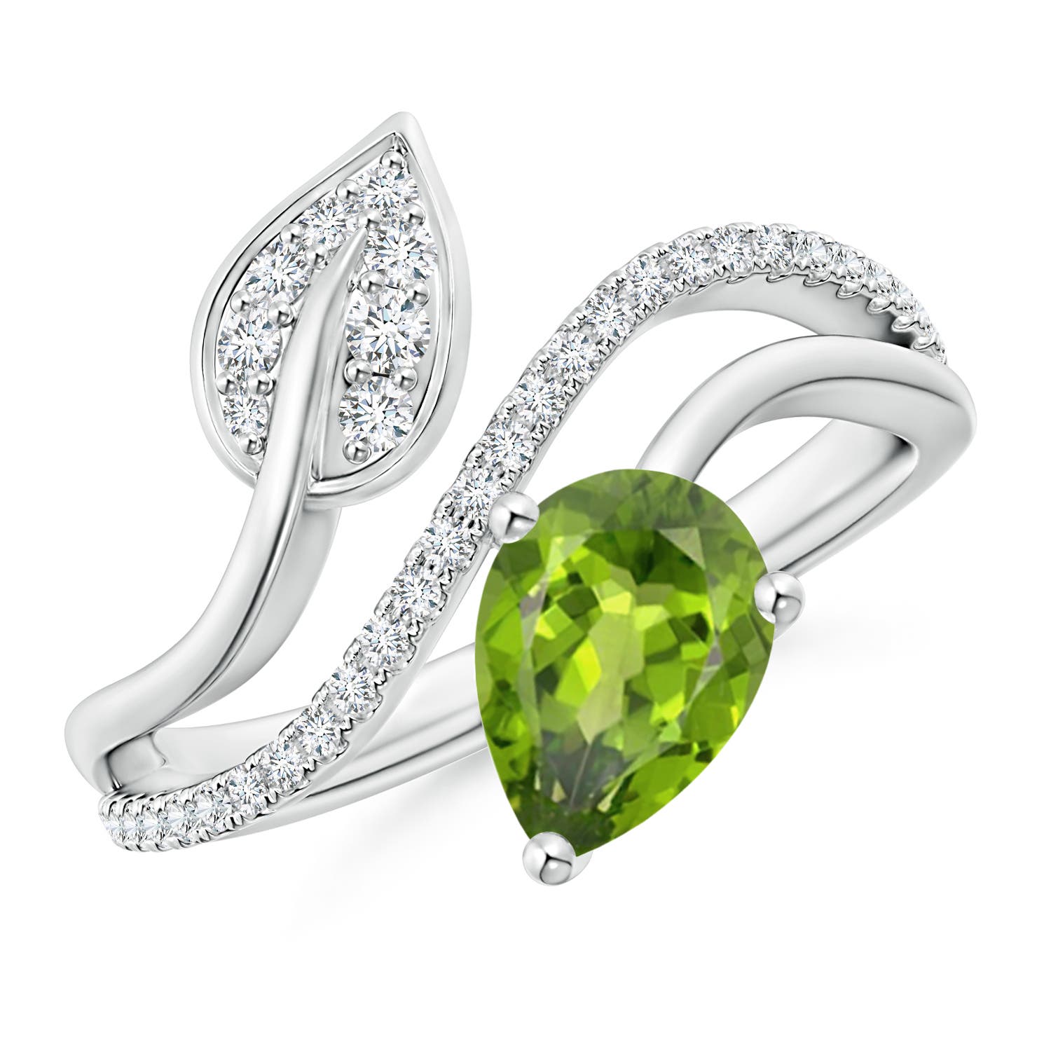 AAA - Peridot / 1.35 CT / 14 KT White Gold