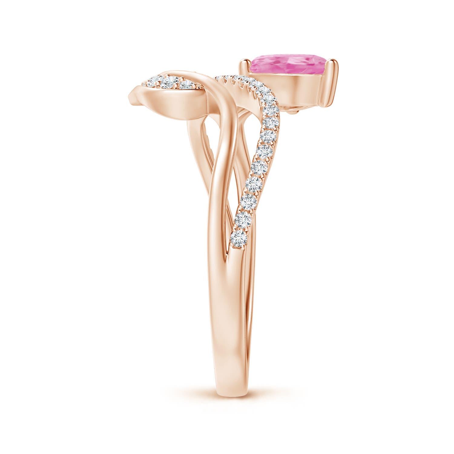 A - Pink Sapphire / 0.97 CT / 14 KT Rose Gold