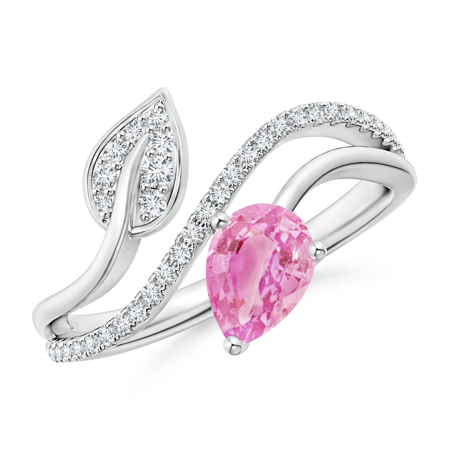 A - Pink Sapphire / 0.97 CT / 14 KT White Gold