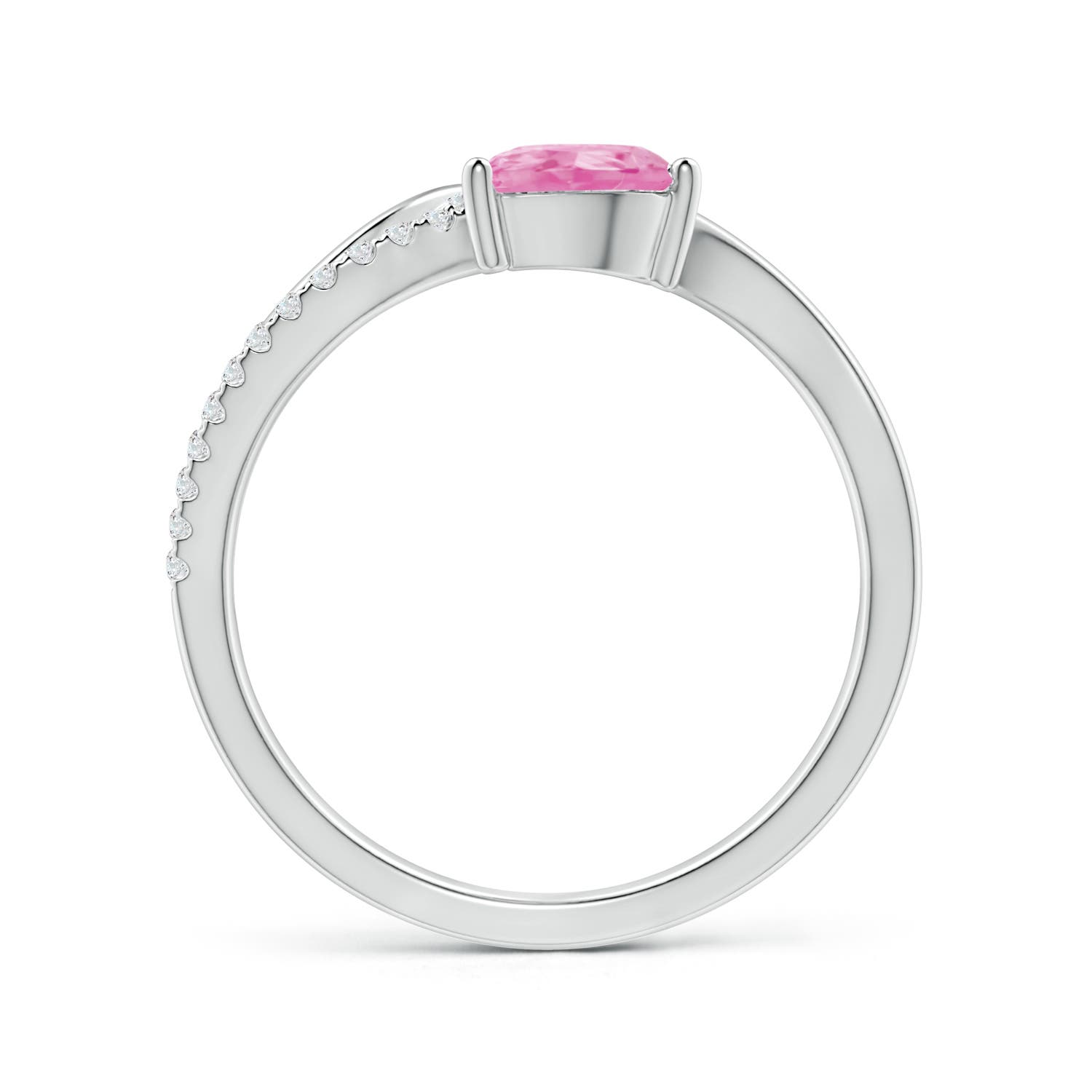 A - Pink Sapphire / 0.97 CT / 14 KT White Gold