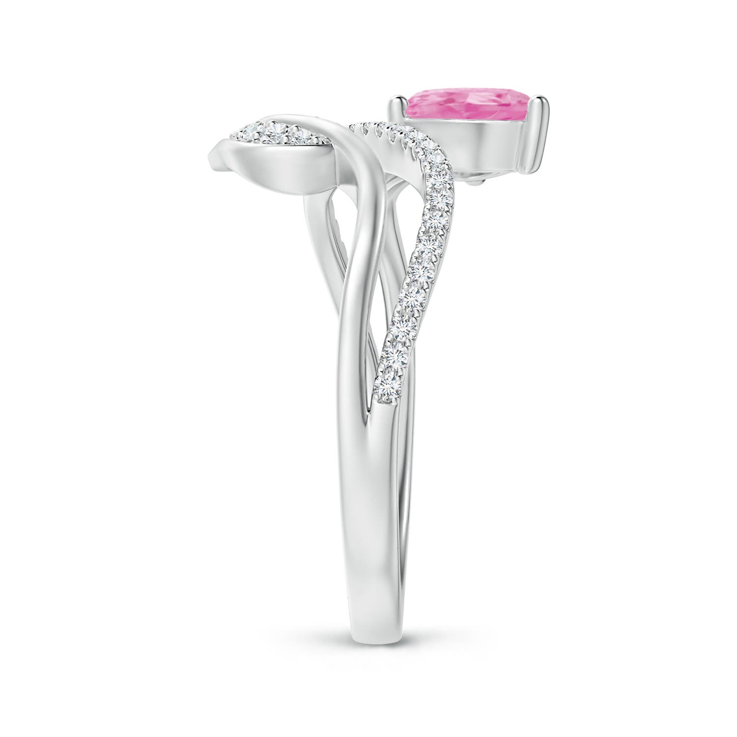 A - Pink Sapphire / 0.97 CT / 14 KT White Gold