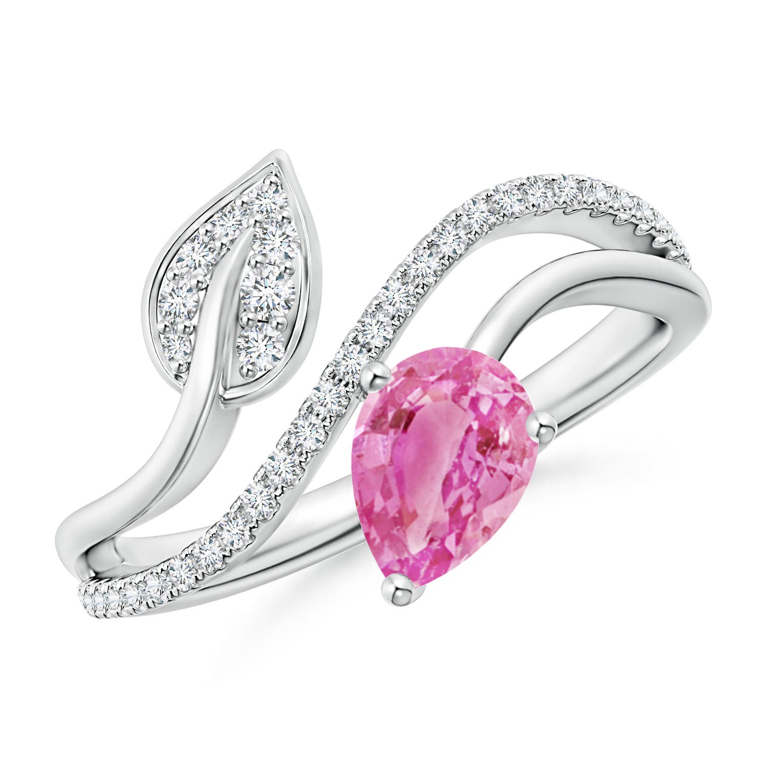 AA - Pink Sapphire / 0.97 CT / 14 KT White Gold