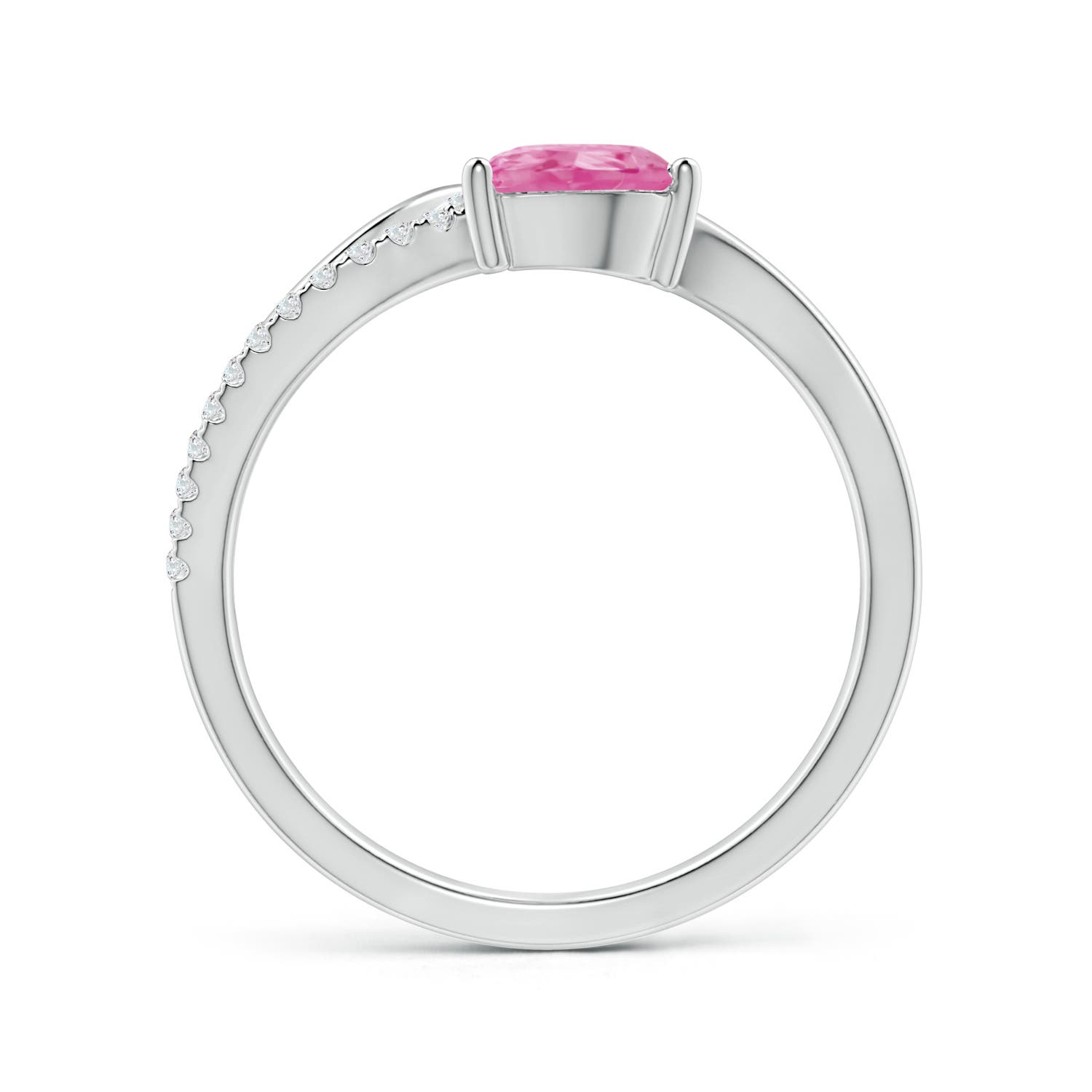 AA - Pink Sapphire / 0.97 CT / 14 KT White Gold