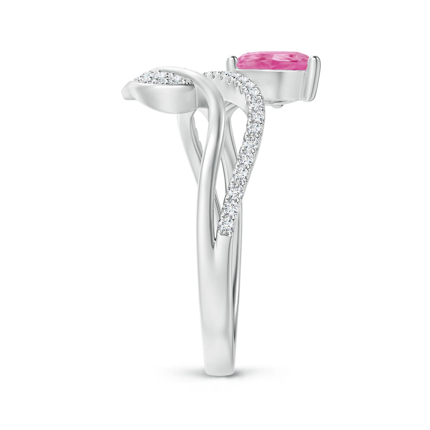 AA - Pink Sapphire / 0.97 CT / 14 KT White Gold