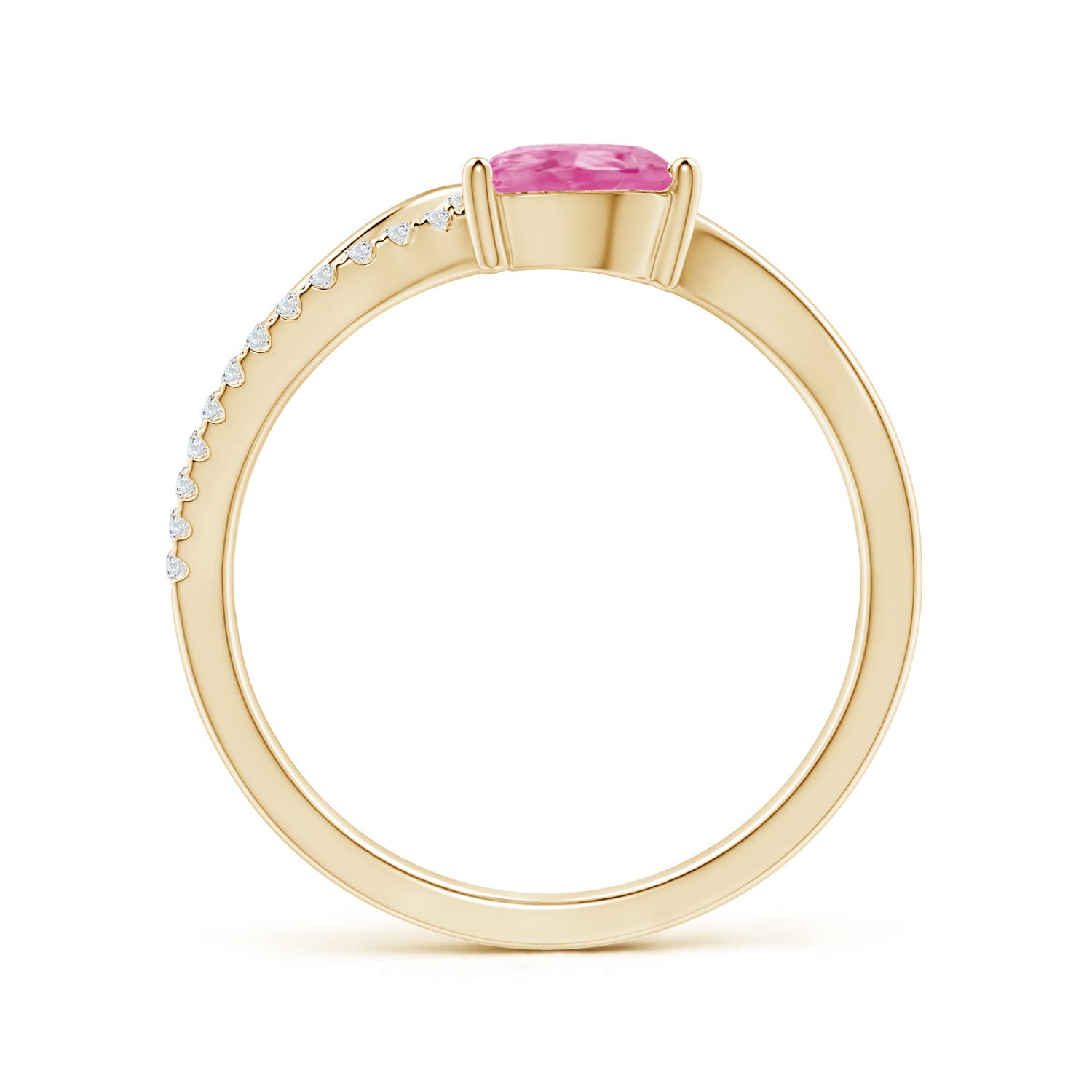 AA - Pink Sapphire / 0.97 CT / 14 KT Yellow Gold