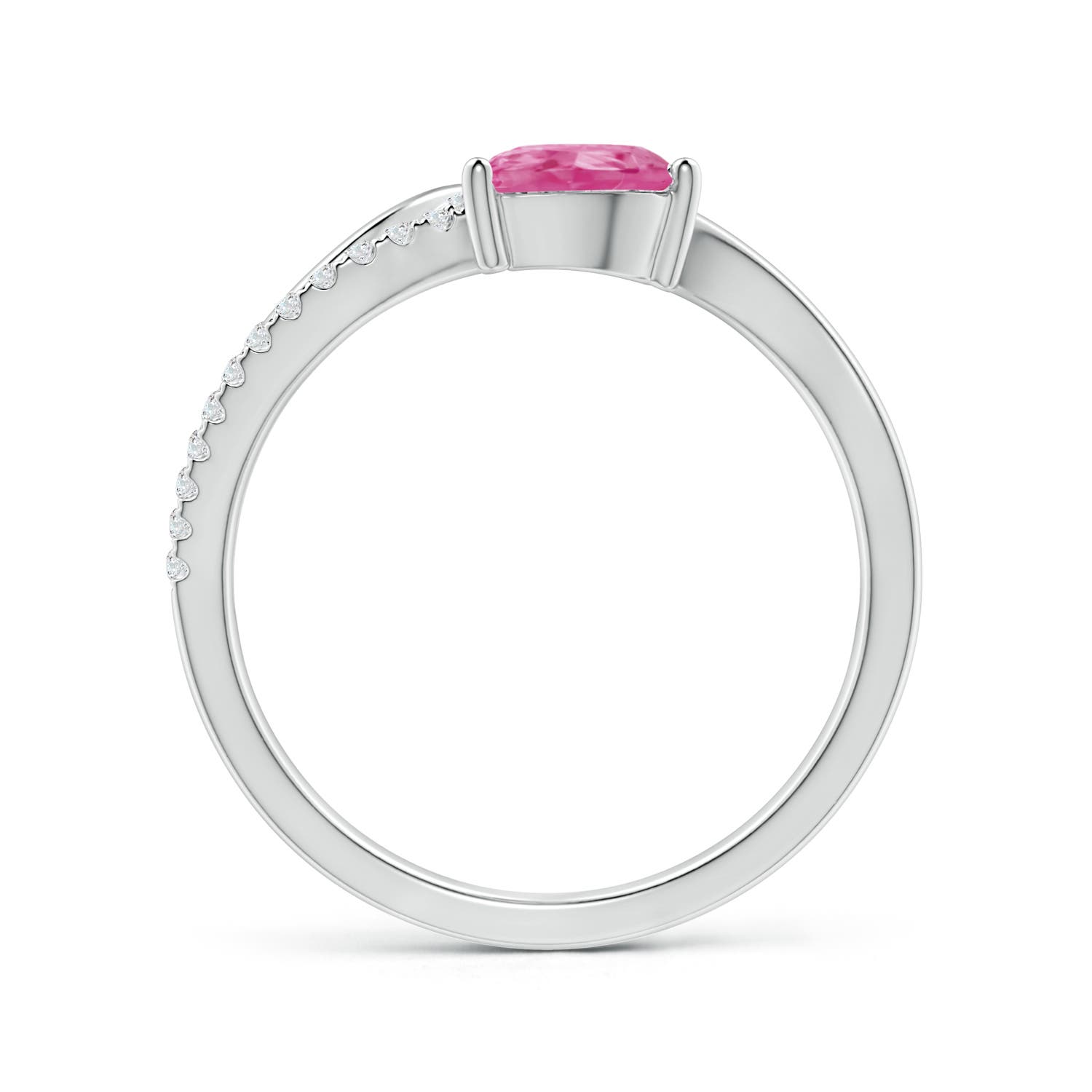 AAA - Pink Sapphire / 0.97 CT / 14 KT White Gold