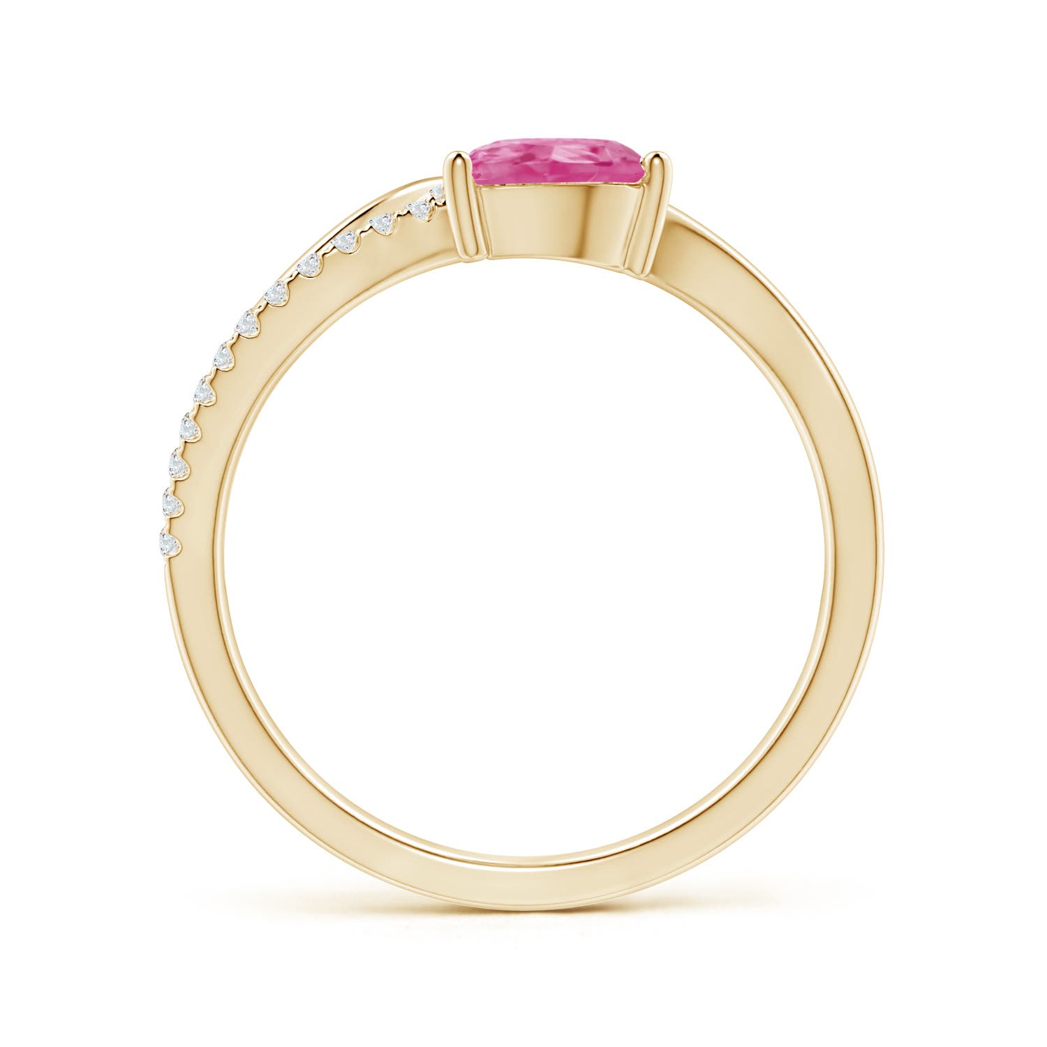 AAA - Pink Sapphire / 0.97 CT / 14 KT Yellow Gold