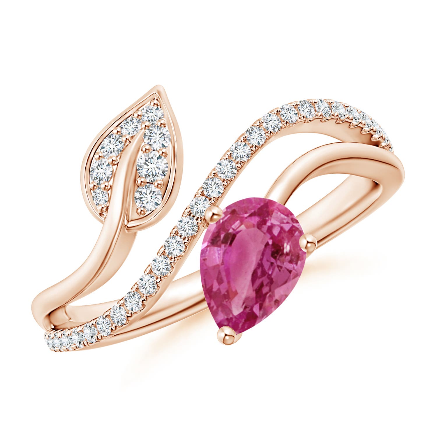 AAAA - Pink Sapphire / 0.97 CT / 14 KT Rose Gold