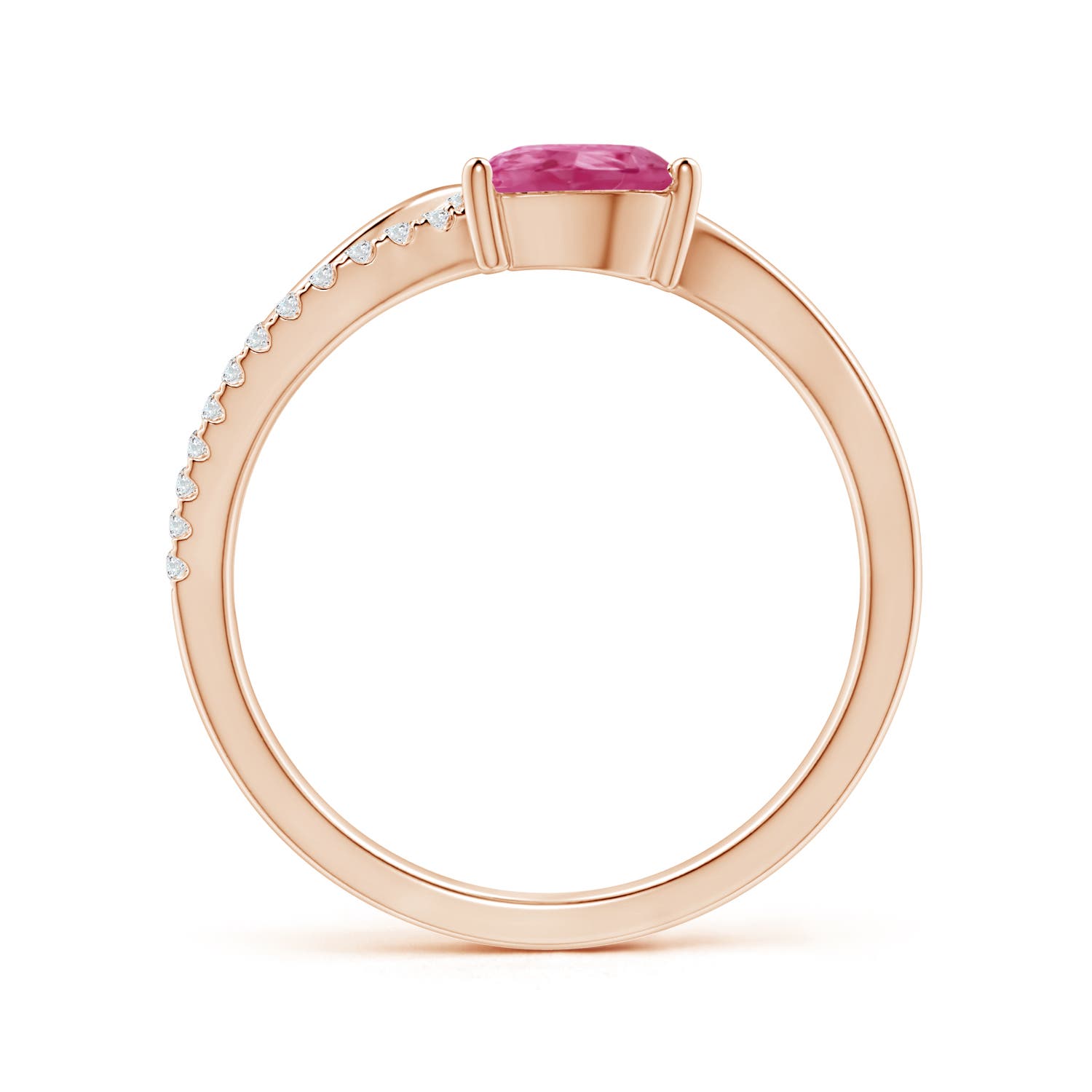 AAAA - Pink Sapphire / 0.97 CT / 14 KT Rose Gold