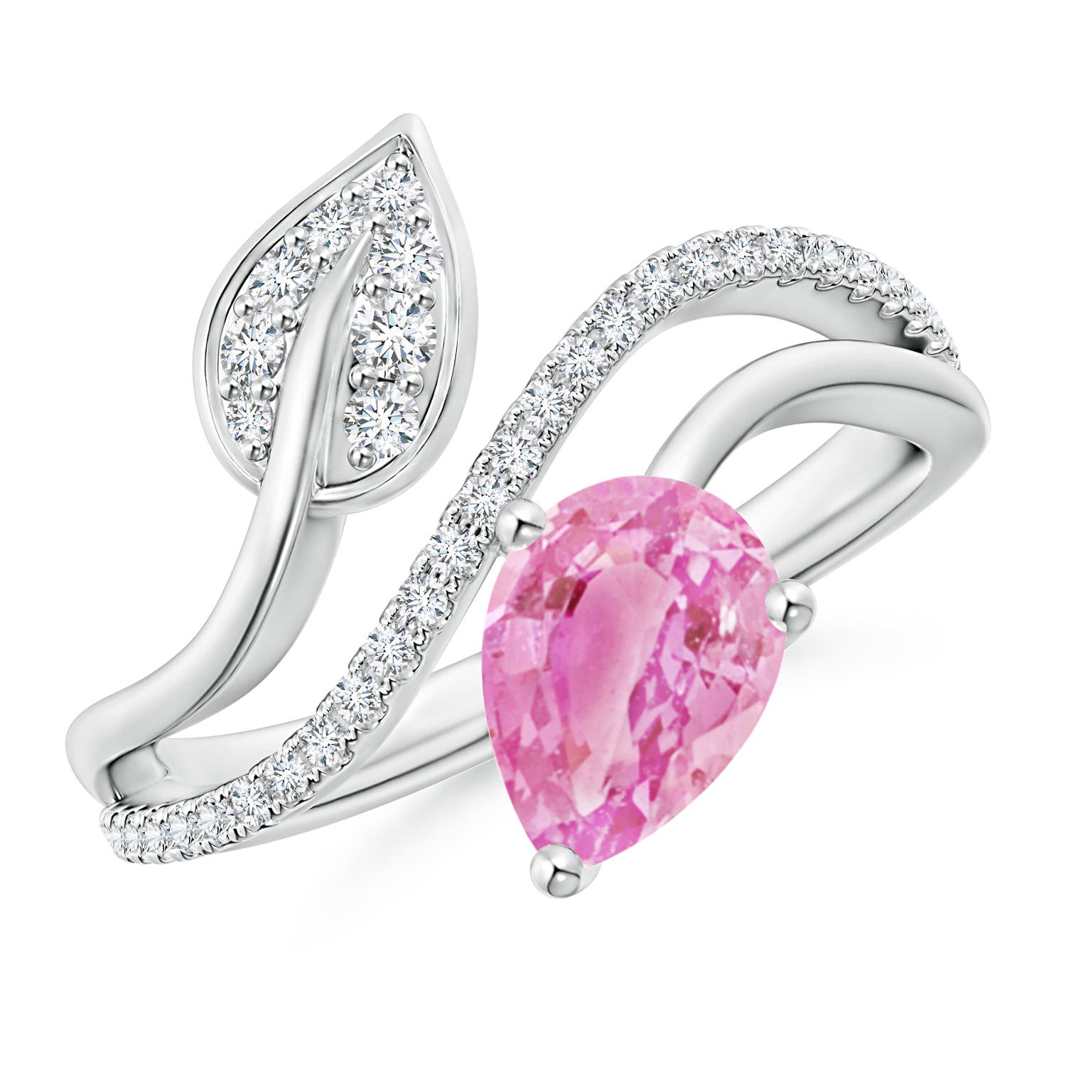 A - Pink Sapphire / 1.5 CT / 14 KT White Gold