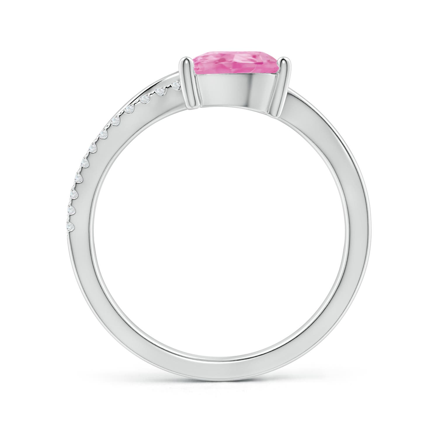 A - Pink Sapphire / 1.5 CT / 14 KT White Gold