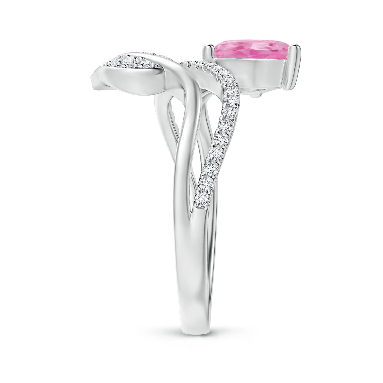 A - Pink Sapphire / 1.5 CT / 14 KT White Gold