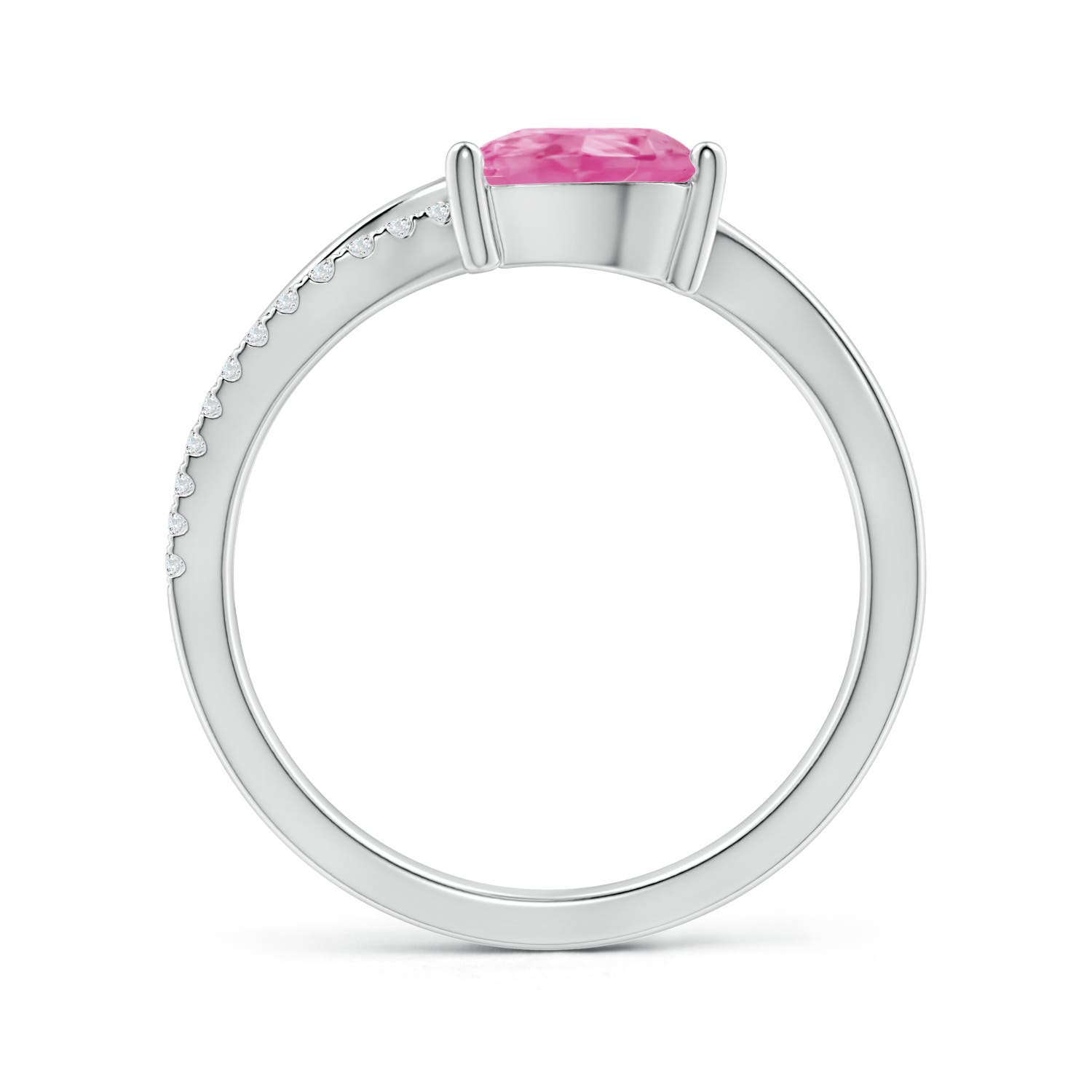 AA - Pink Sapphire / 1.5 CT / 14 KT White Gold