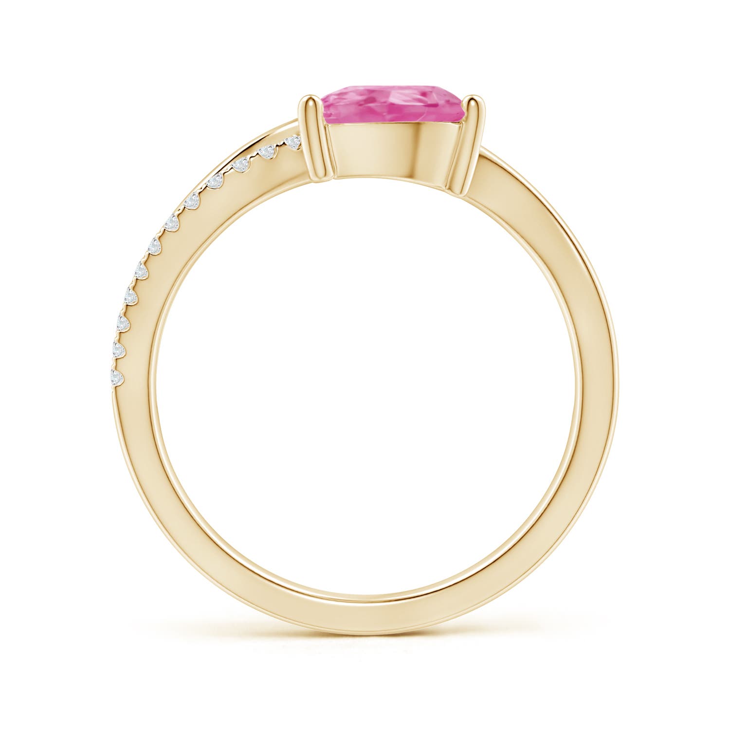 AA - Pink Sapphire / 1.5 CT / 14 KT Yellow Gold