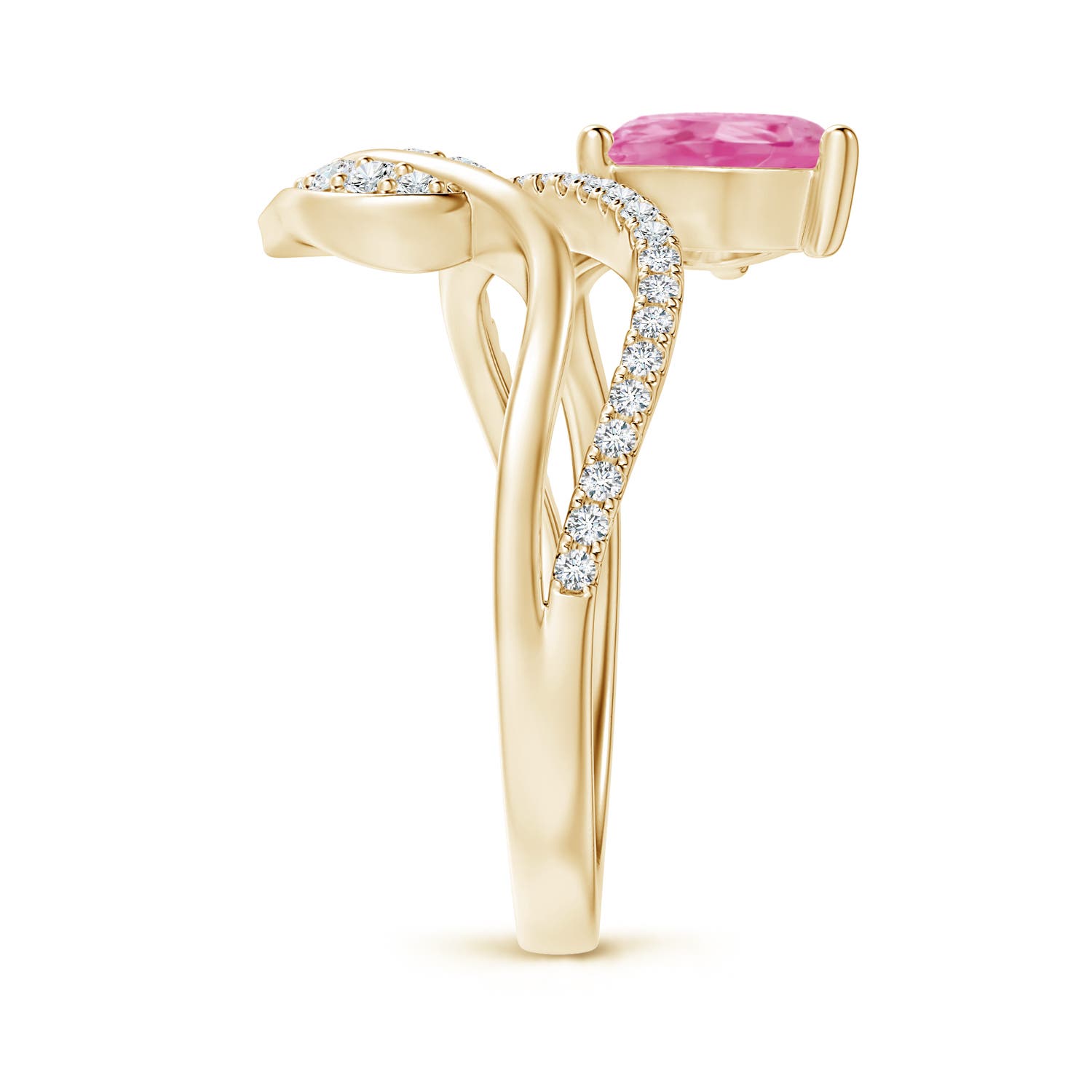 AA - Pink Sapphire / 1.5 CT / 14 KT Yellow Gold