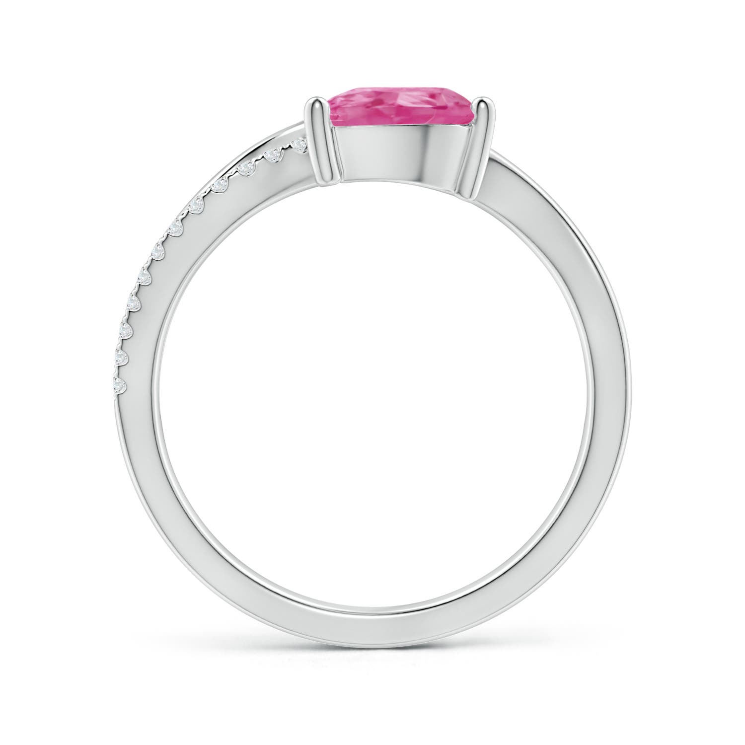 AAA - Pink Sapphire / 1.5 CT / 14 KT White Gold