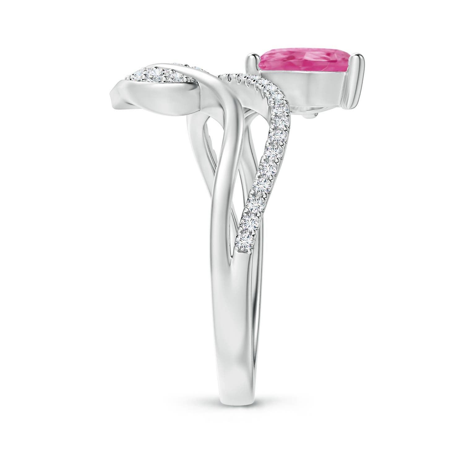 AAA - Pink Sapphire / 1.5 CT / 14 KT White Gold