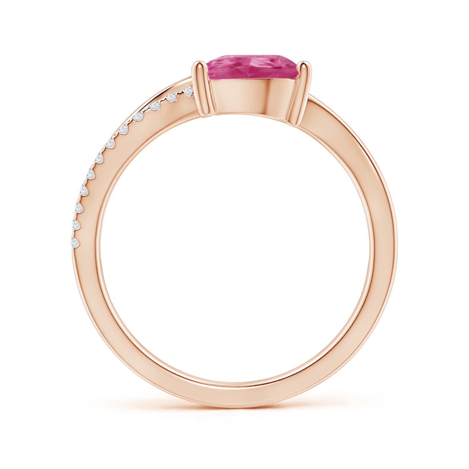 AAAA - Pink Sapphire / 1.5 CT / 14 KT Rose Gold