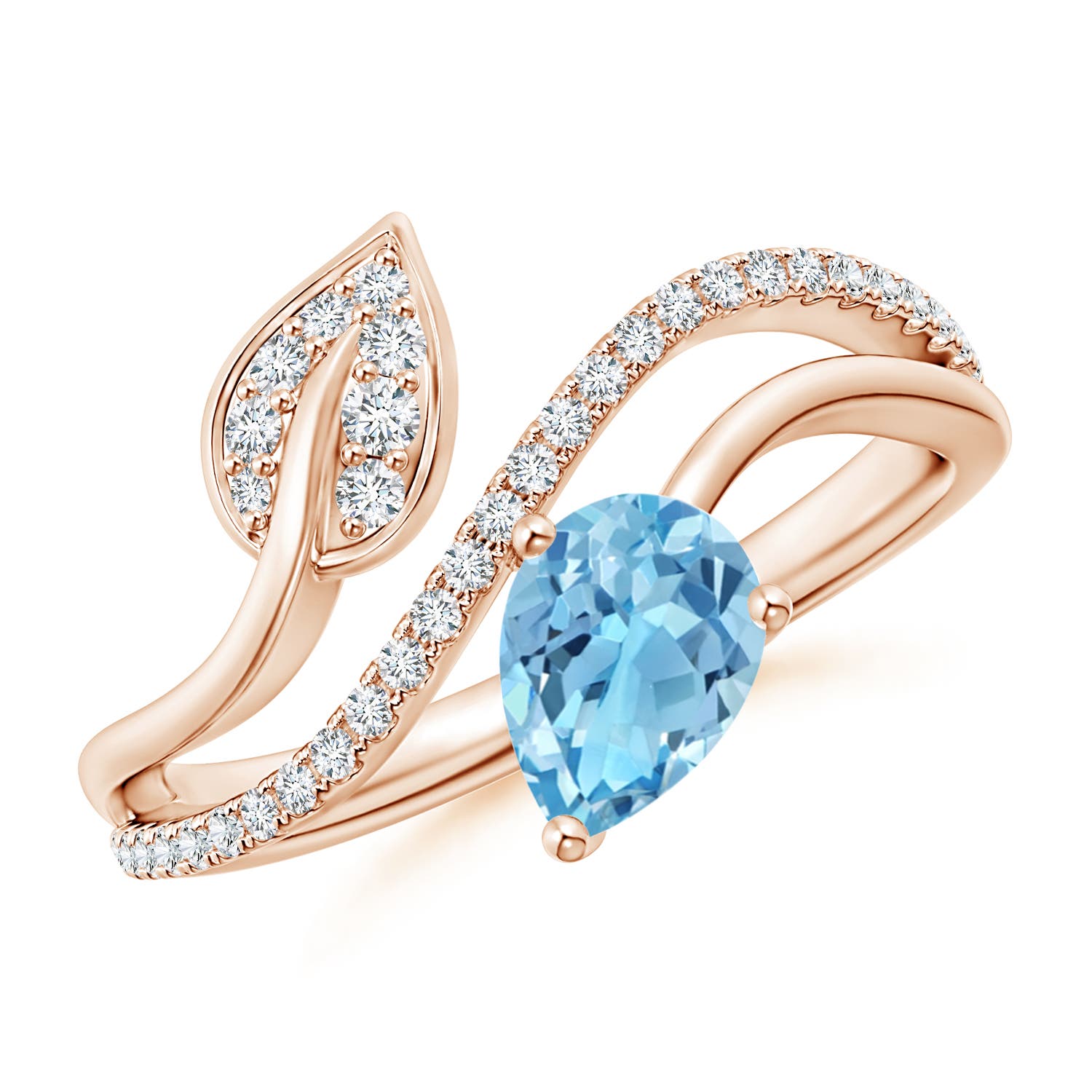 A - Swiss Blue Topaz / 1.02 CT / 14 KT Rose Gold