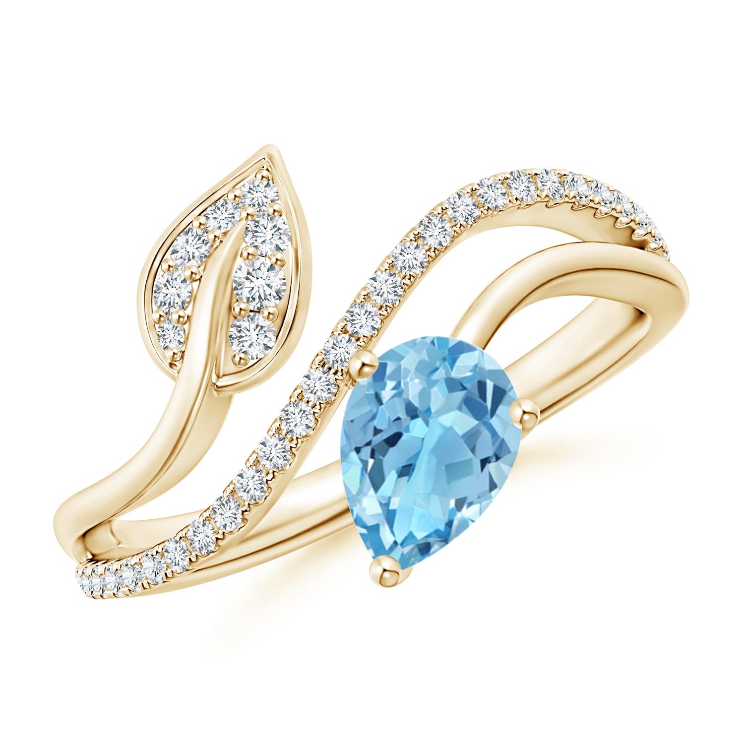 A - Swiss Blue Topaz / 1.02 CT / 14 KT Yellow Gold