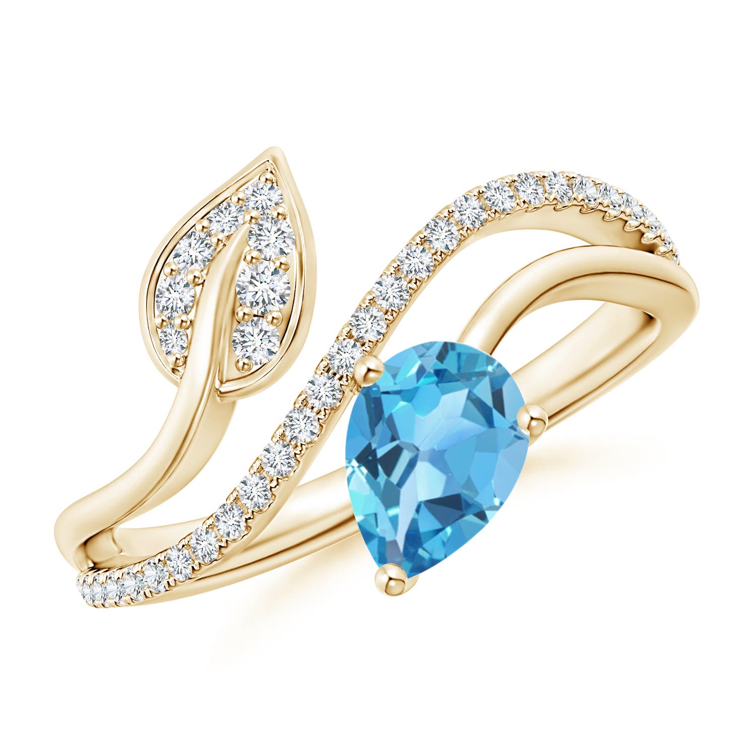 AA - Swiss Blue Topaz / 1.02 CT / 14 KT Yellow Gold