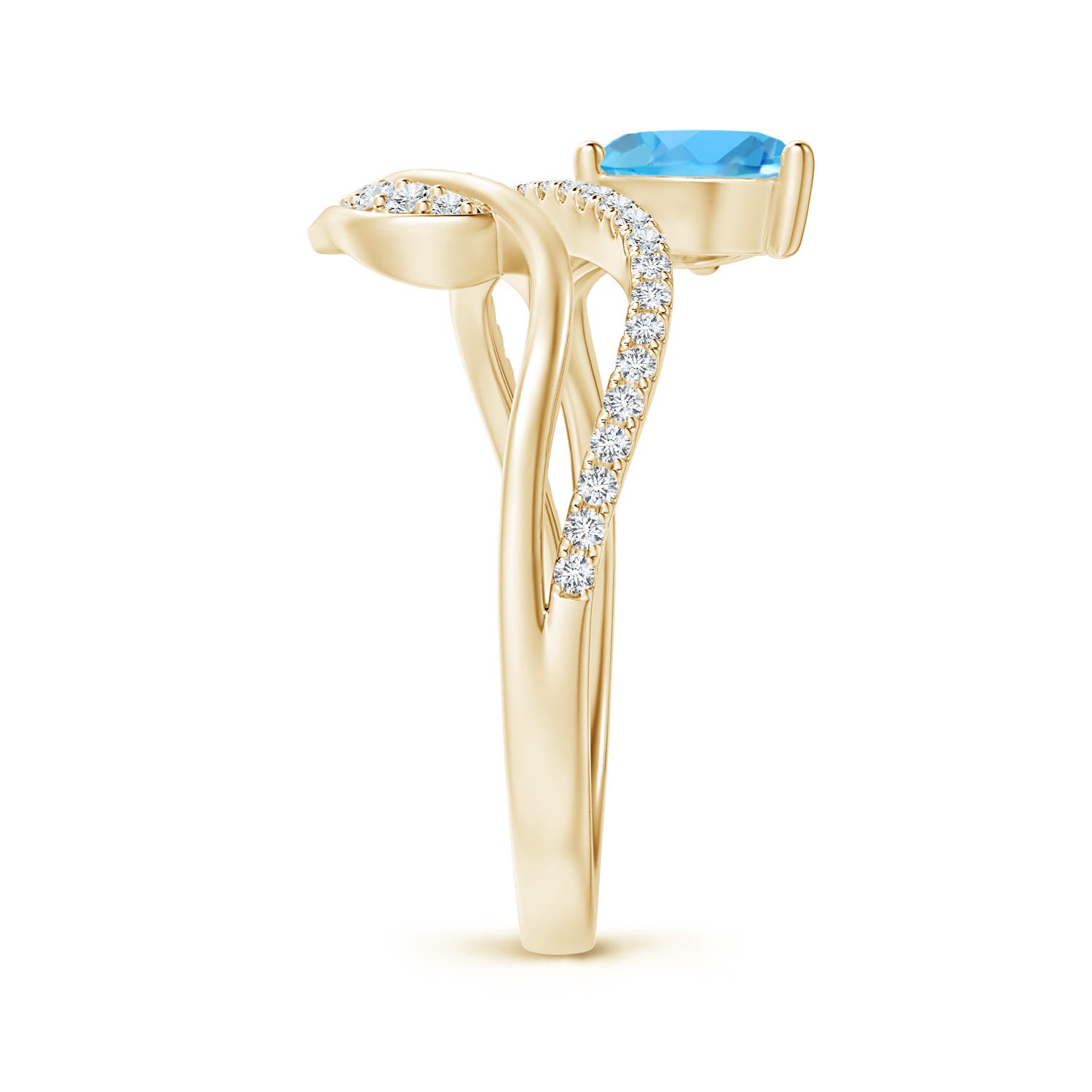 AA - Swiss Blue Topaz / 1.02 CT / 14 KT Yellow Gold