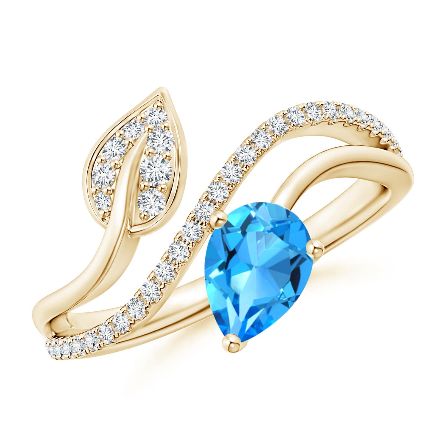 AAAA - Swiss Blue Topaz / 1.02 CT / 14 KT Yellow Gold