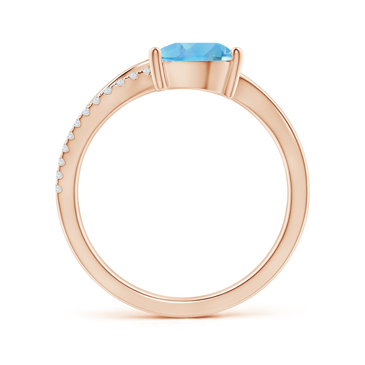 A - Swiss Blue Topaz / 1.8 CT / 14 KT Rose Gold