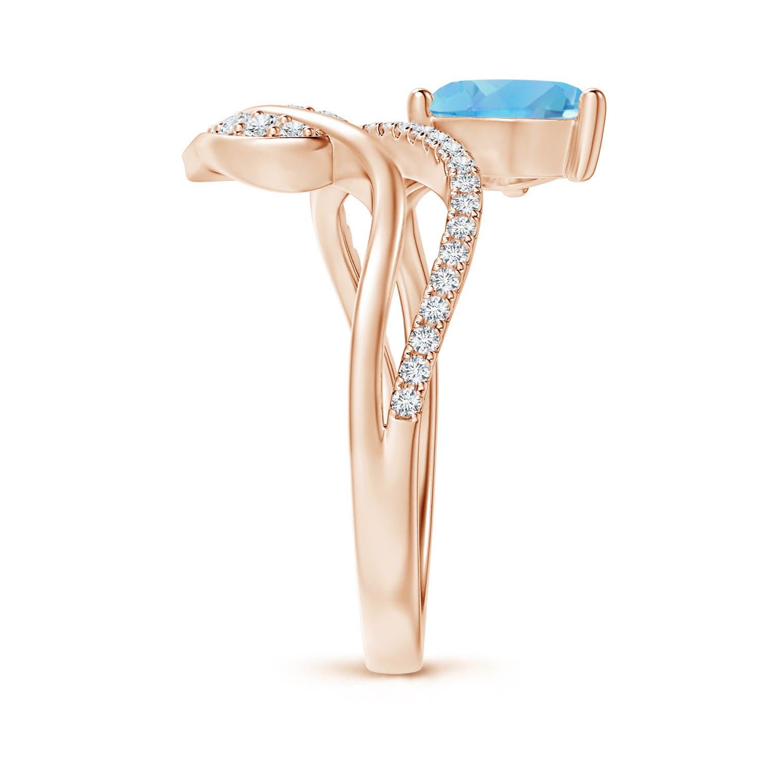 A - Swiss Blue Topaz / 1.8 CT / 14 KT Rose Gold