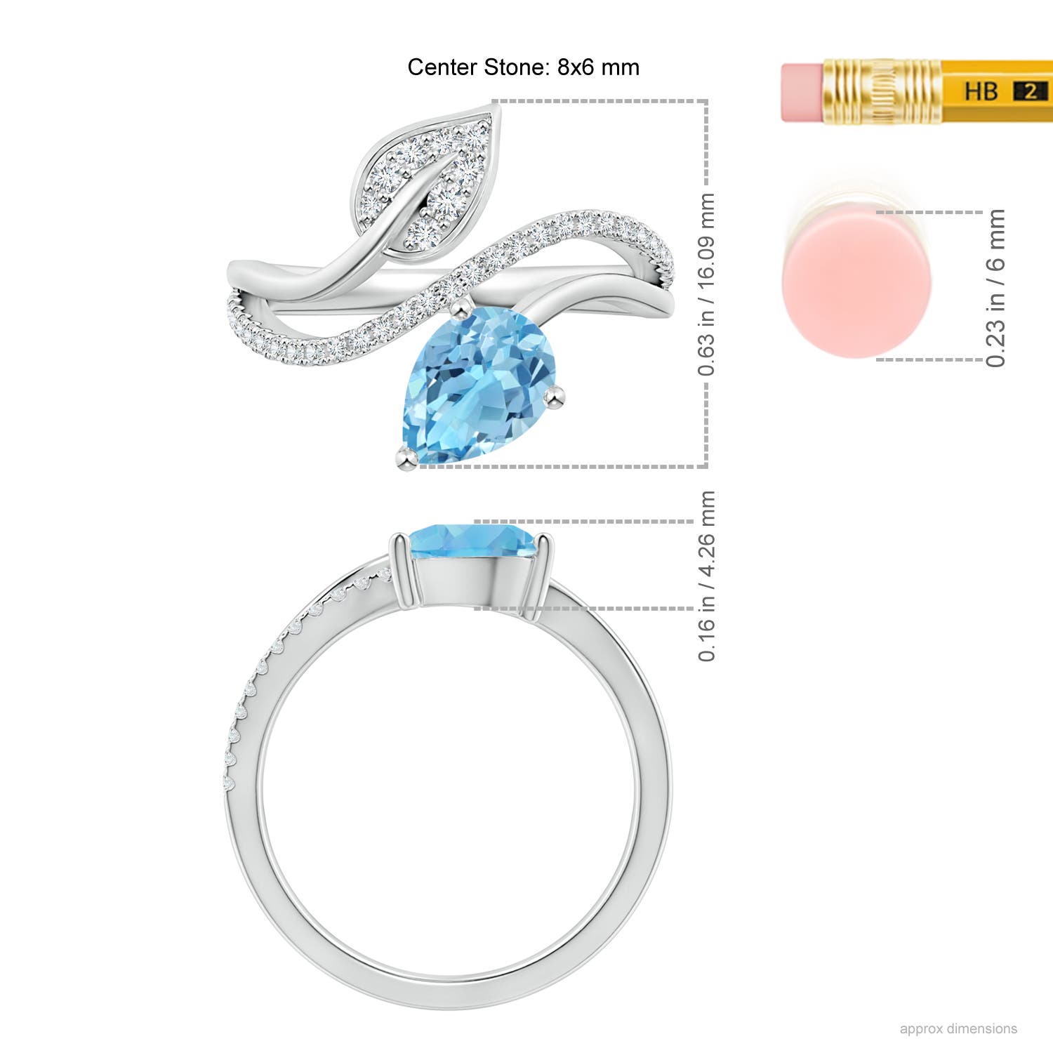 A - Swiss Blue Topaz / 1.8 CT / 14 KT White Gold