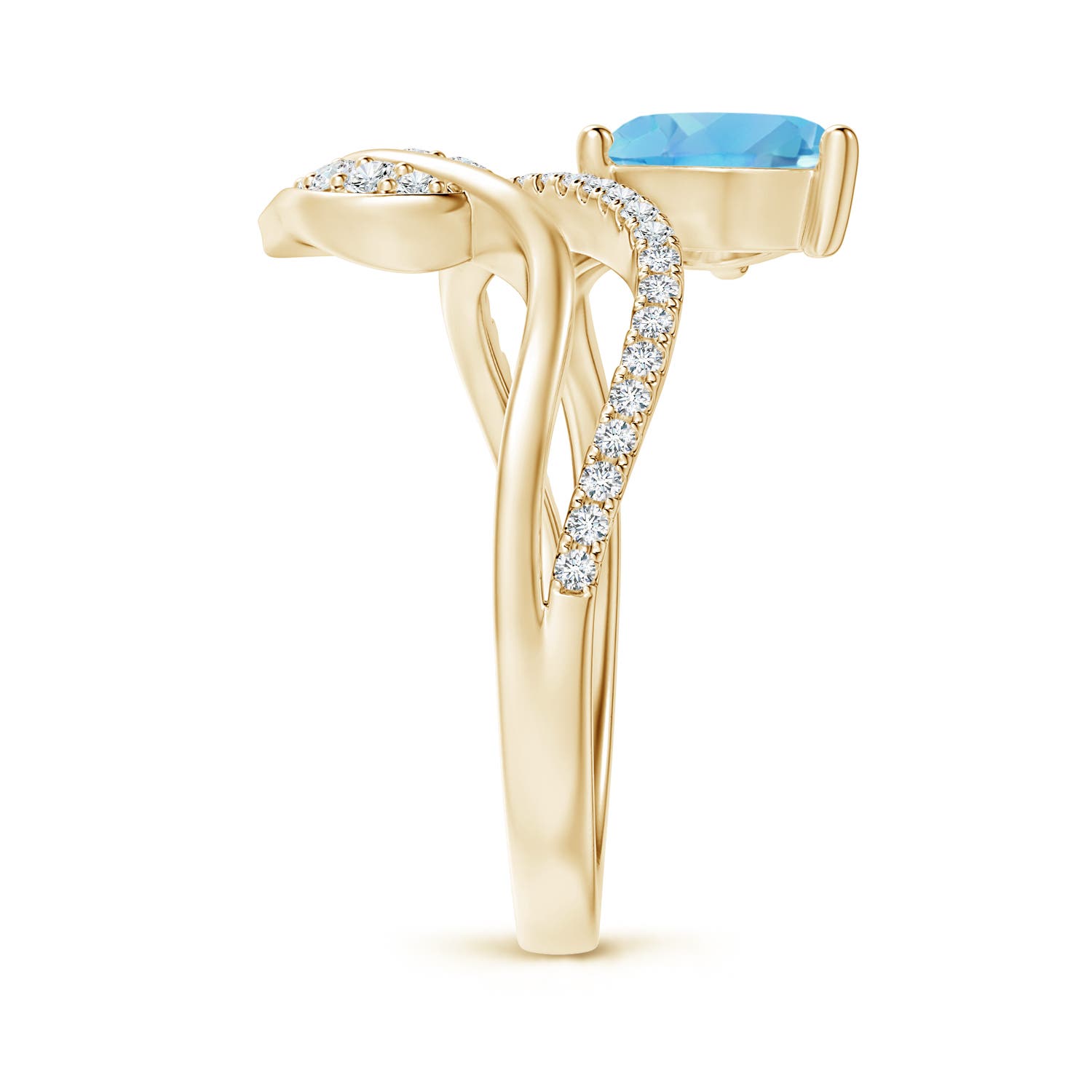 A - Swiss Blue Topaz / 1.8 CT / 14 KT Yellow Gold