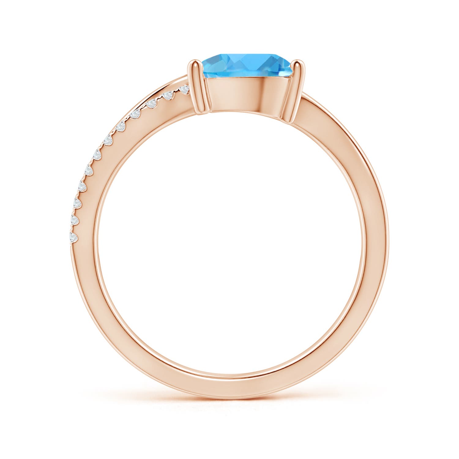 AA - Swiss Blue Topaz / 1.8 CT / 14 KT Rose Gold