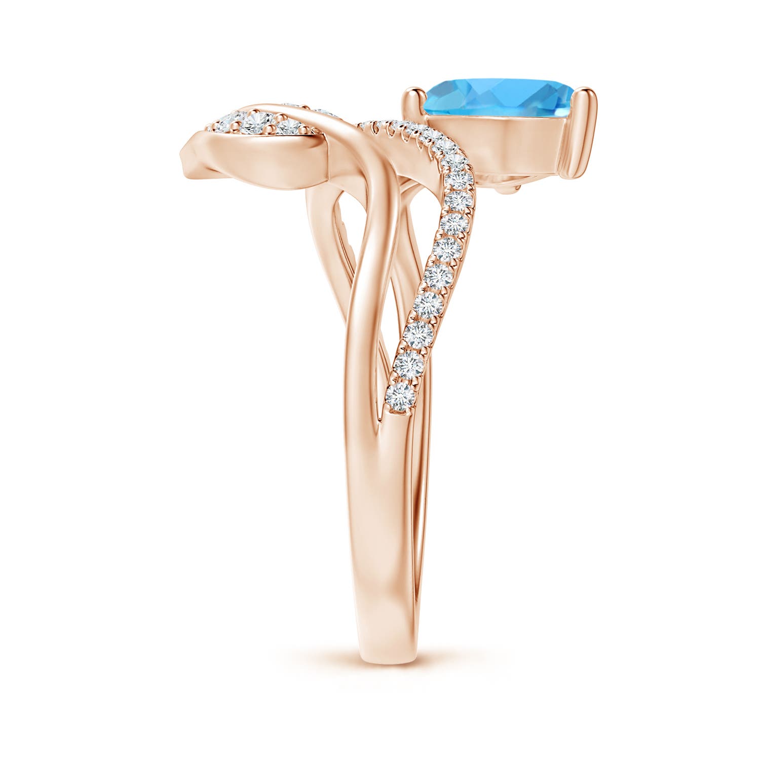 AA - Swiss Blue Topaz / 1.8 CT / 14 KT Rose Gold