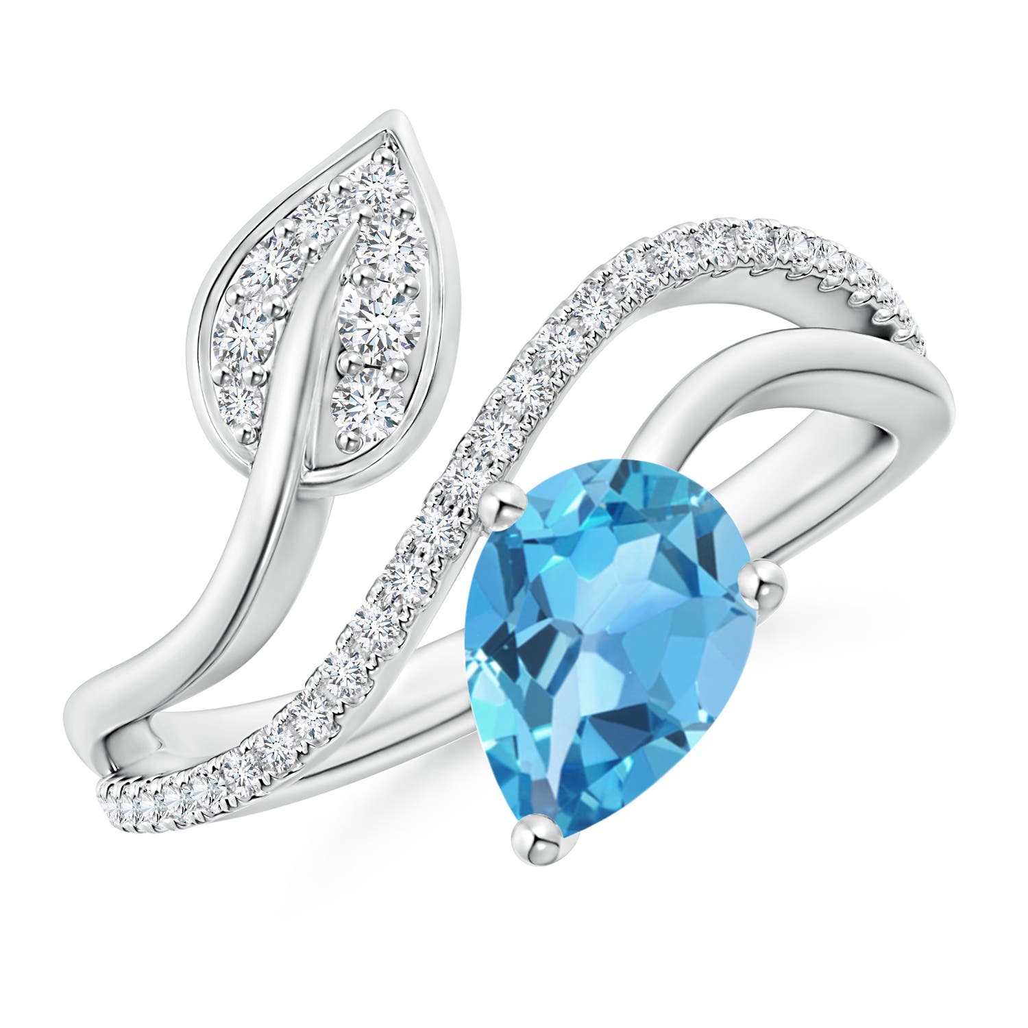 AA - Swiss Blue Topaz / 1.8 CT / 14 KT White Gold