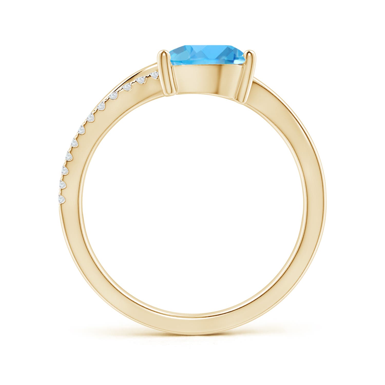 AA - Swiss Blue Topaz / 1.8 CT / 14 KT Yellow Gold