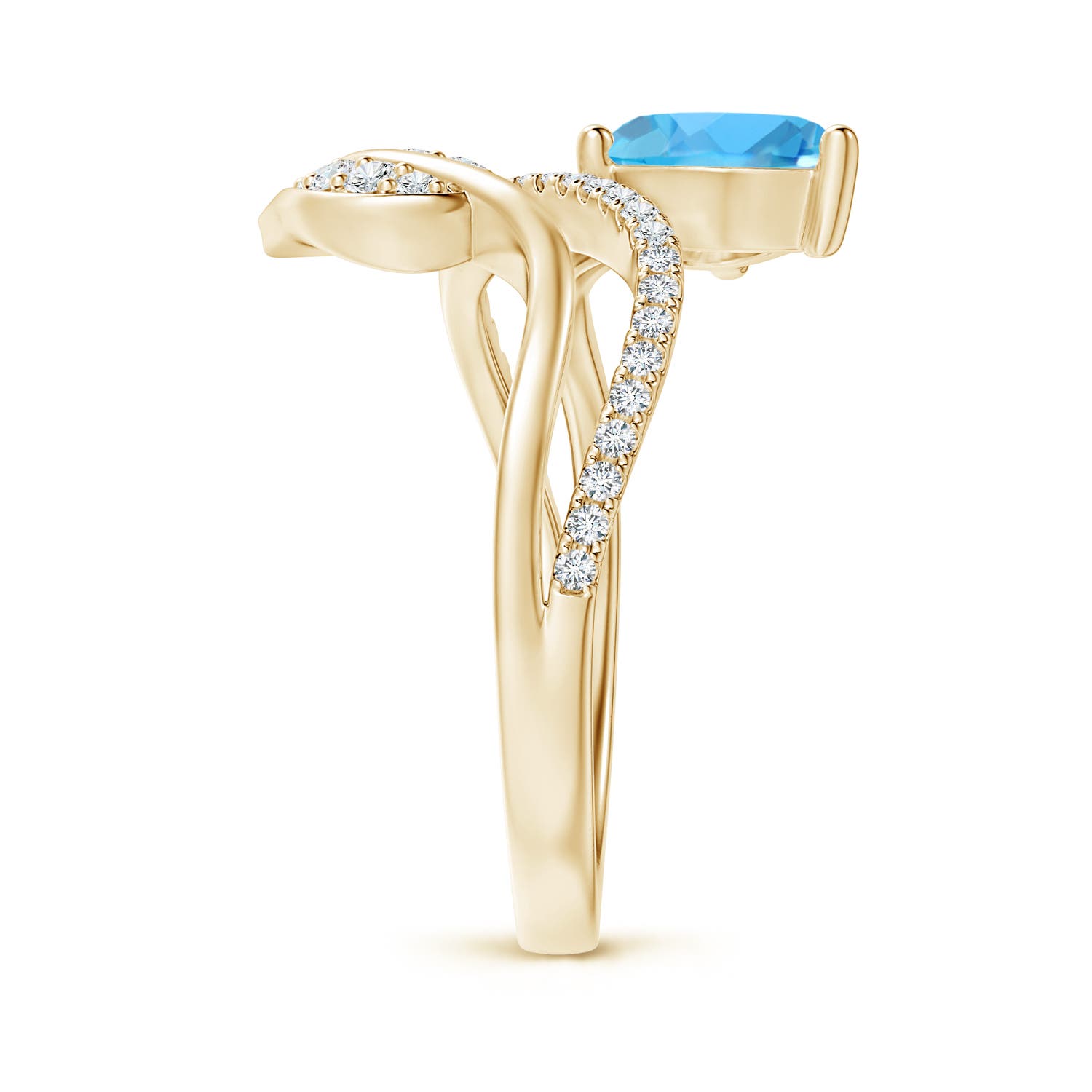 AA - Swiss Blue Topaz / 1.8 CT / 14 KT Yellow Gold