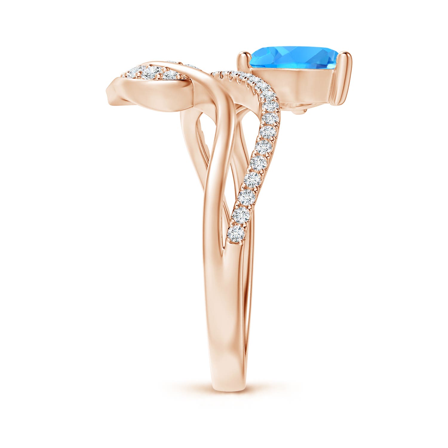 AAAA - Swiss Blue Topaz / 1.8 CT / 14 KT Rose Gold