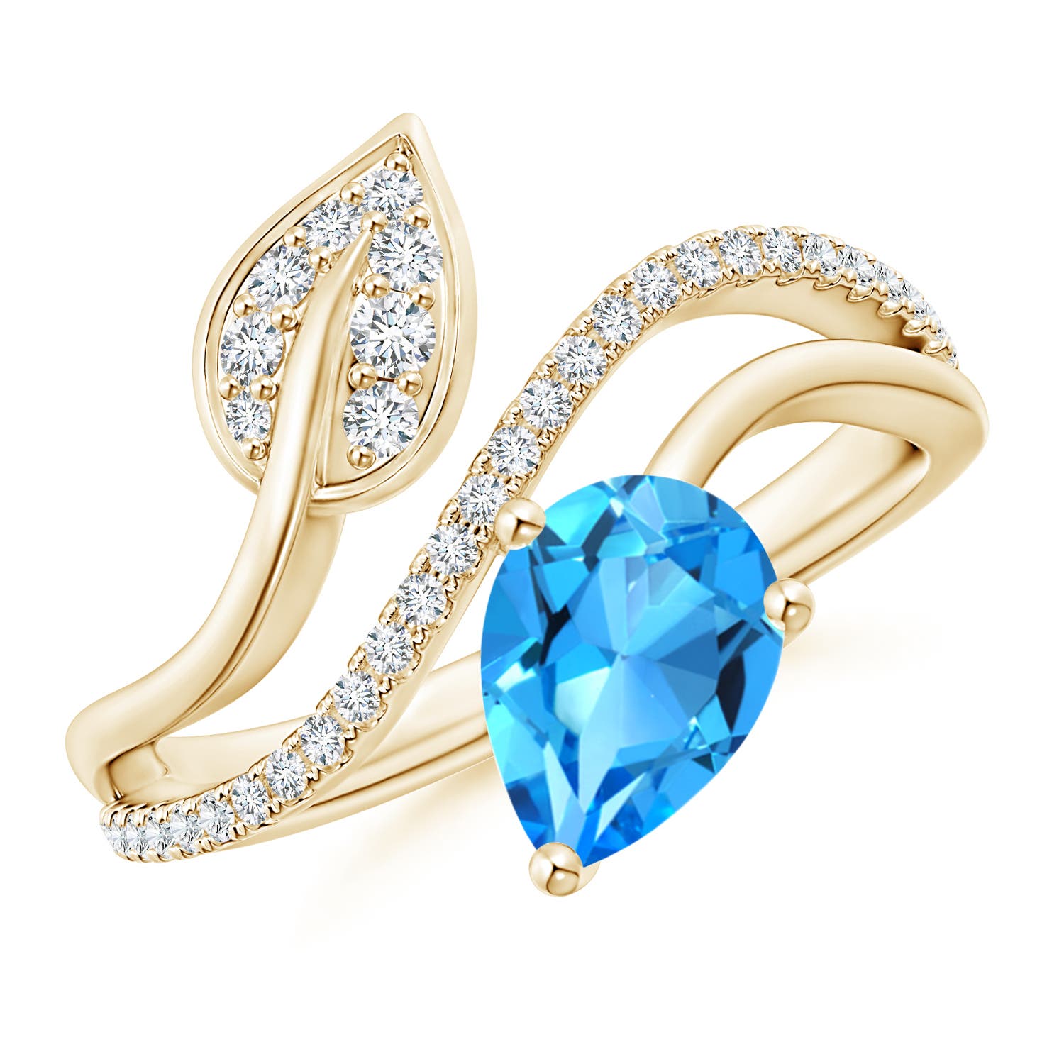 AAAA - Swiss Blue Topaz / 1.8 CT / 14 KT Yellow Gold