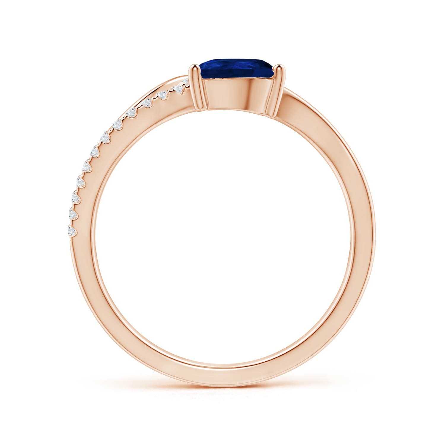 AA - Blue Sapphire / 0.97 CT / 14 KT Rose Gold